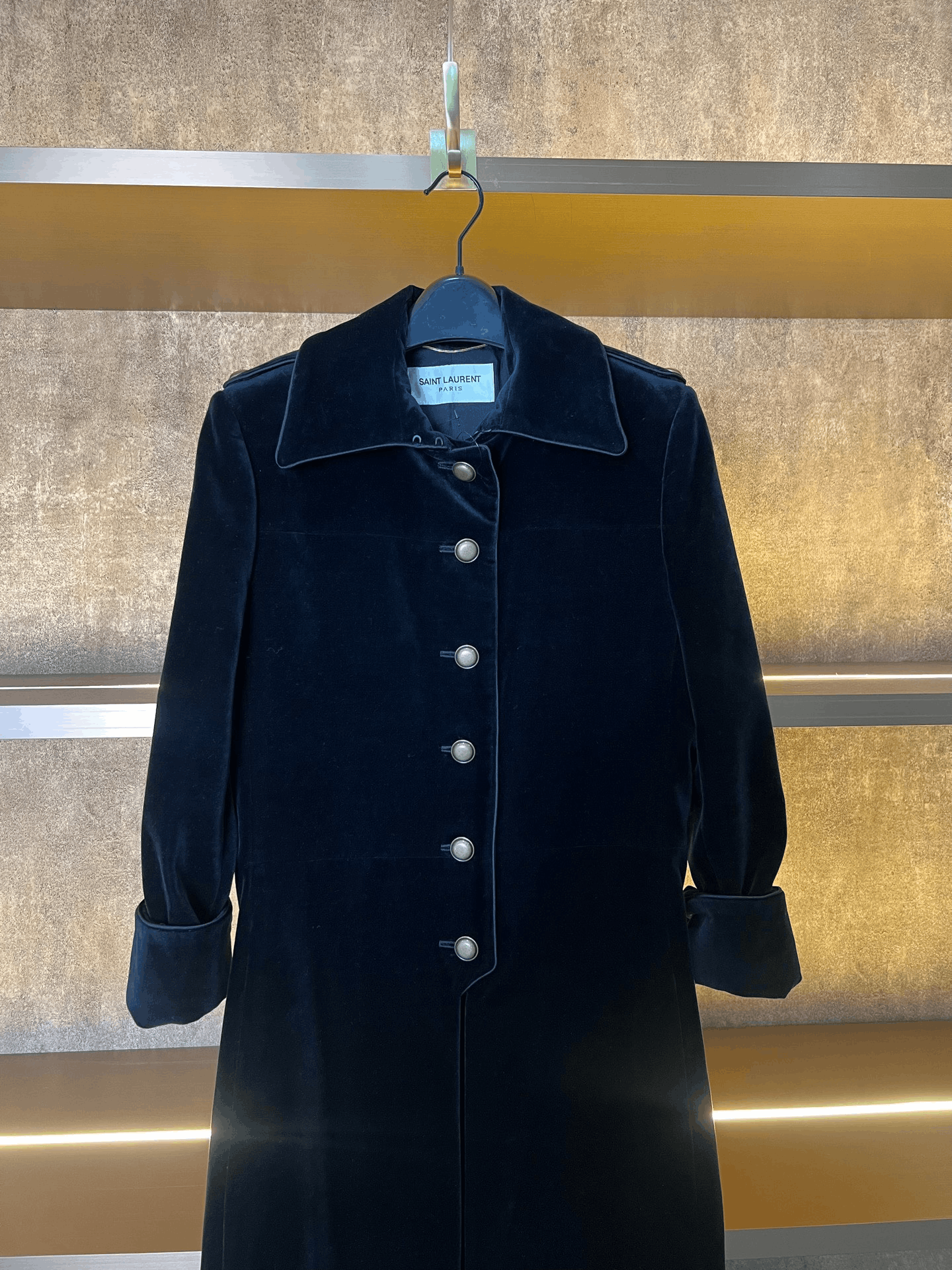 Saint Laurent Paris Saint Laurent Paris Velvet Gold Coat M Women Size M / US 6-8 / IT 42-44 - 3 Thumbnail