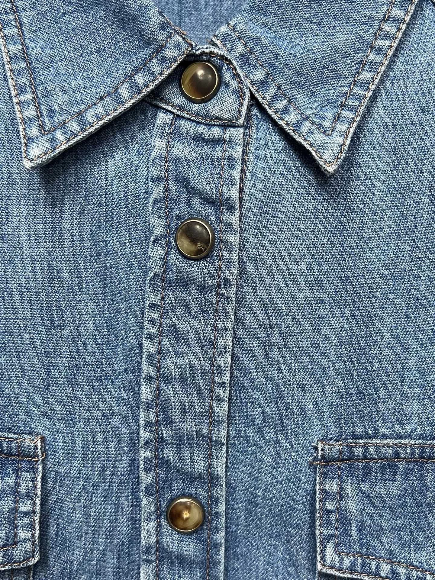 Brunello Cucinelli Brunello Cucinelli Denim Button Up XS Women Size XS / US 0-2 / IT 36-38 - 4 Thumbnail