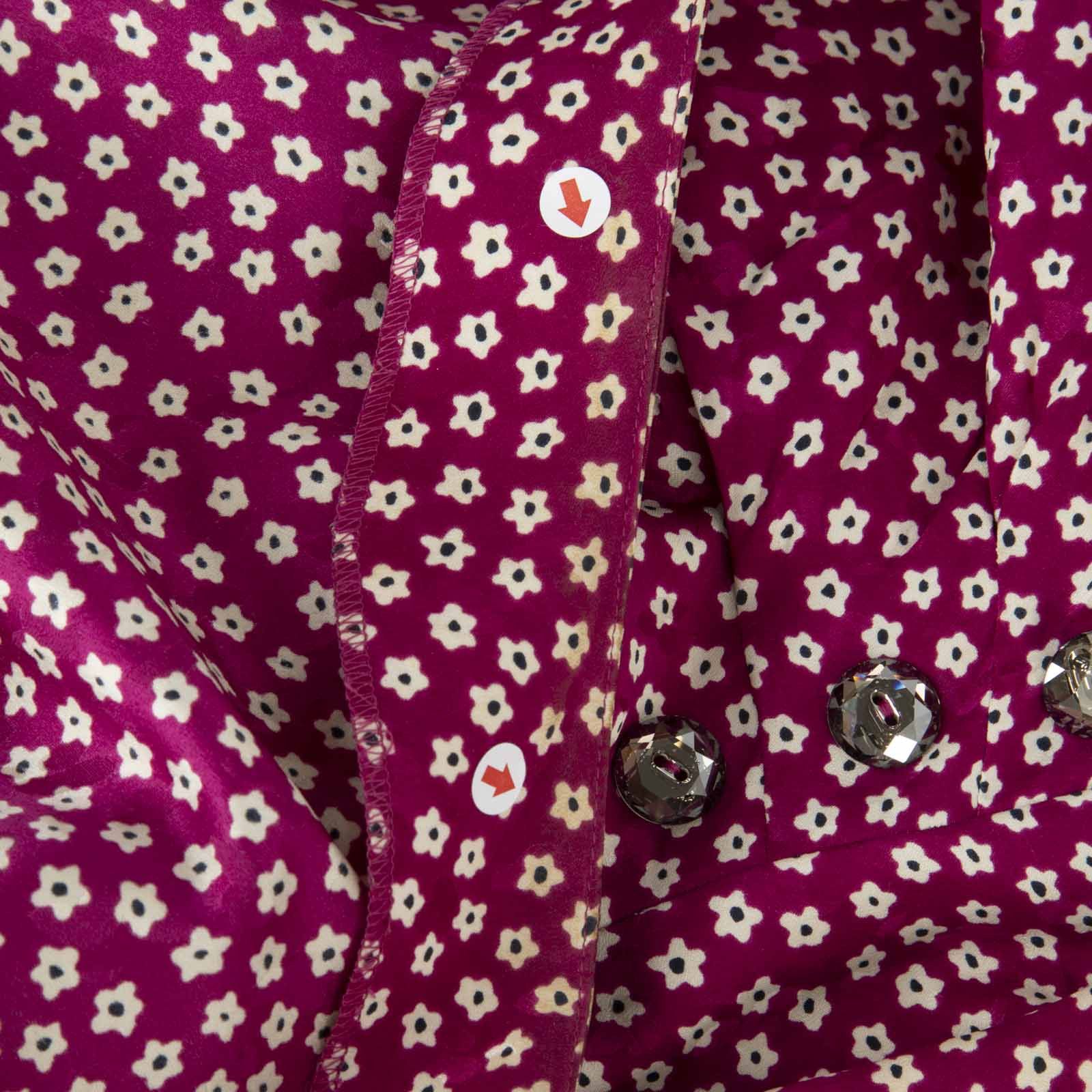 Azzaro Purple Silk Floral Dress Size S / US 4 / IT 40 - 6 Thumbnail