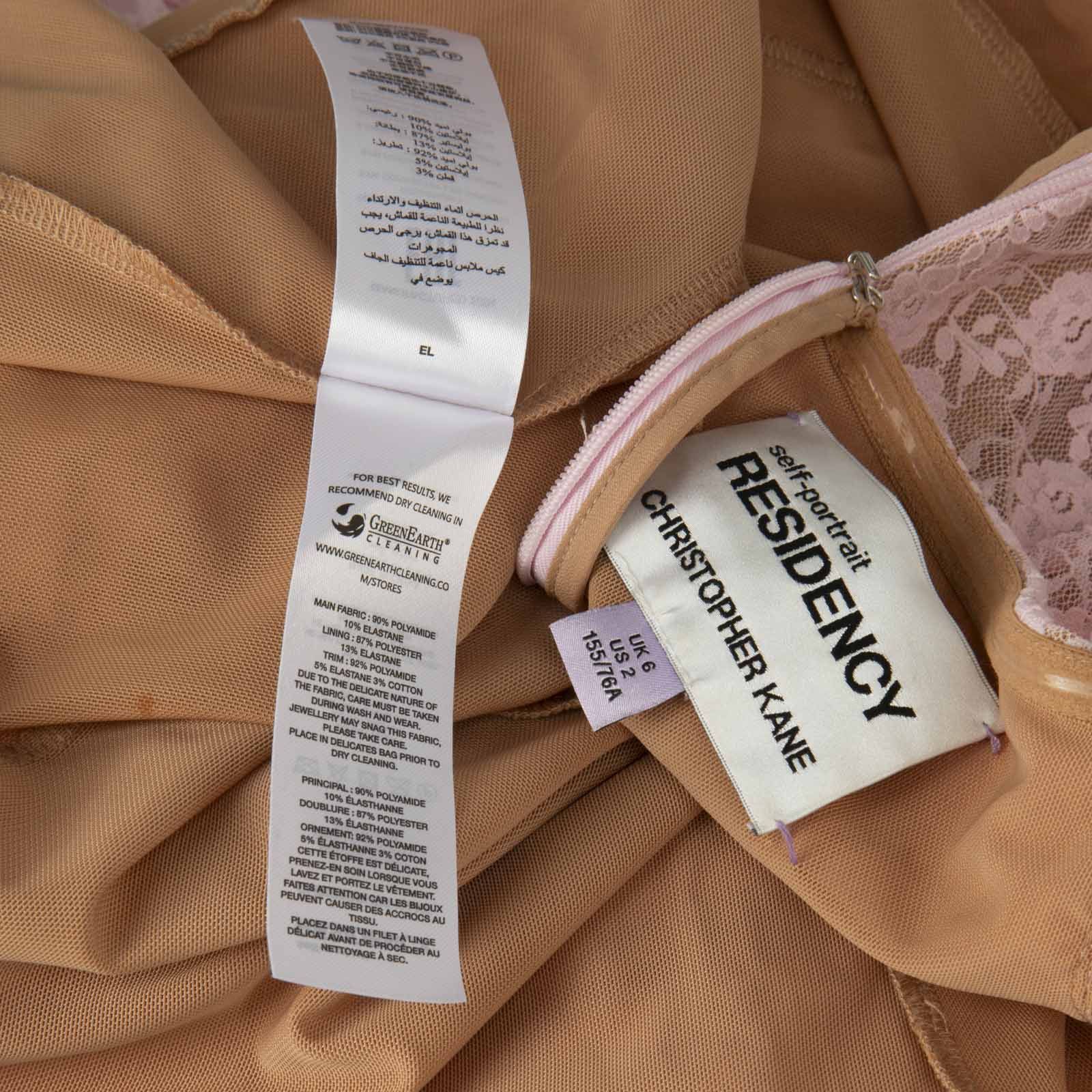 Self-Portrait Self Portrait x Christopher Kane Pink Lace Ruffle Midi Dress Size XS / US 0-2 / IT 36-38 - 14 Thumbnail