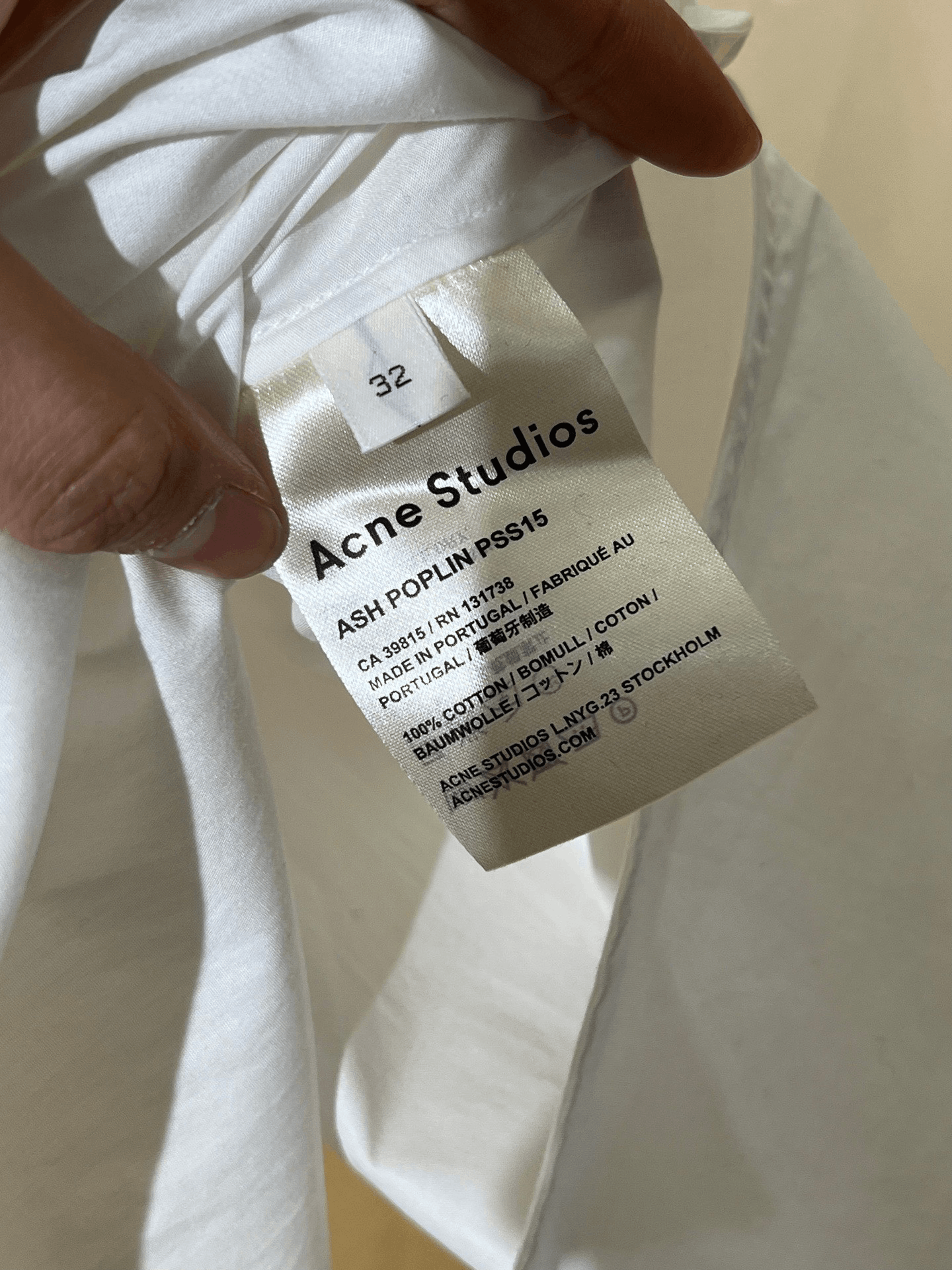 Acne Studios Acne Studios White Button Up S Women Size S / US 4 / IT 40 - 3 Thumbnail