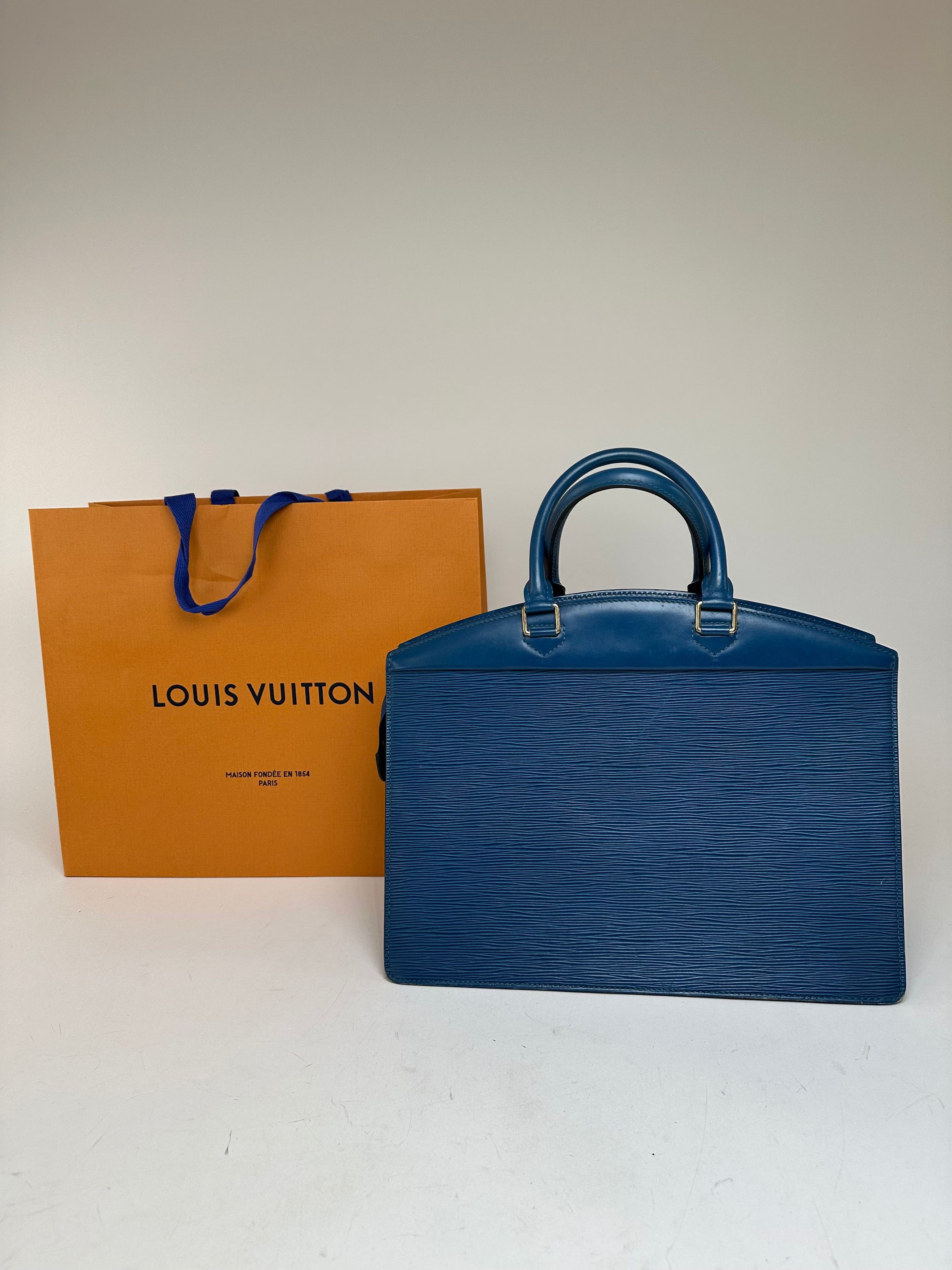 Other Vintage Louis Vuitton EPI Leather Handbag Blue Size ONE SIZE - 2 Thumbnail