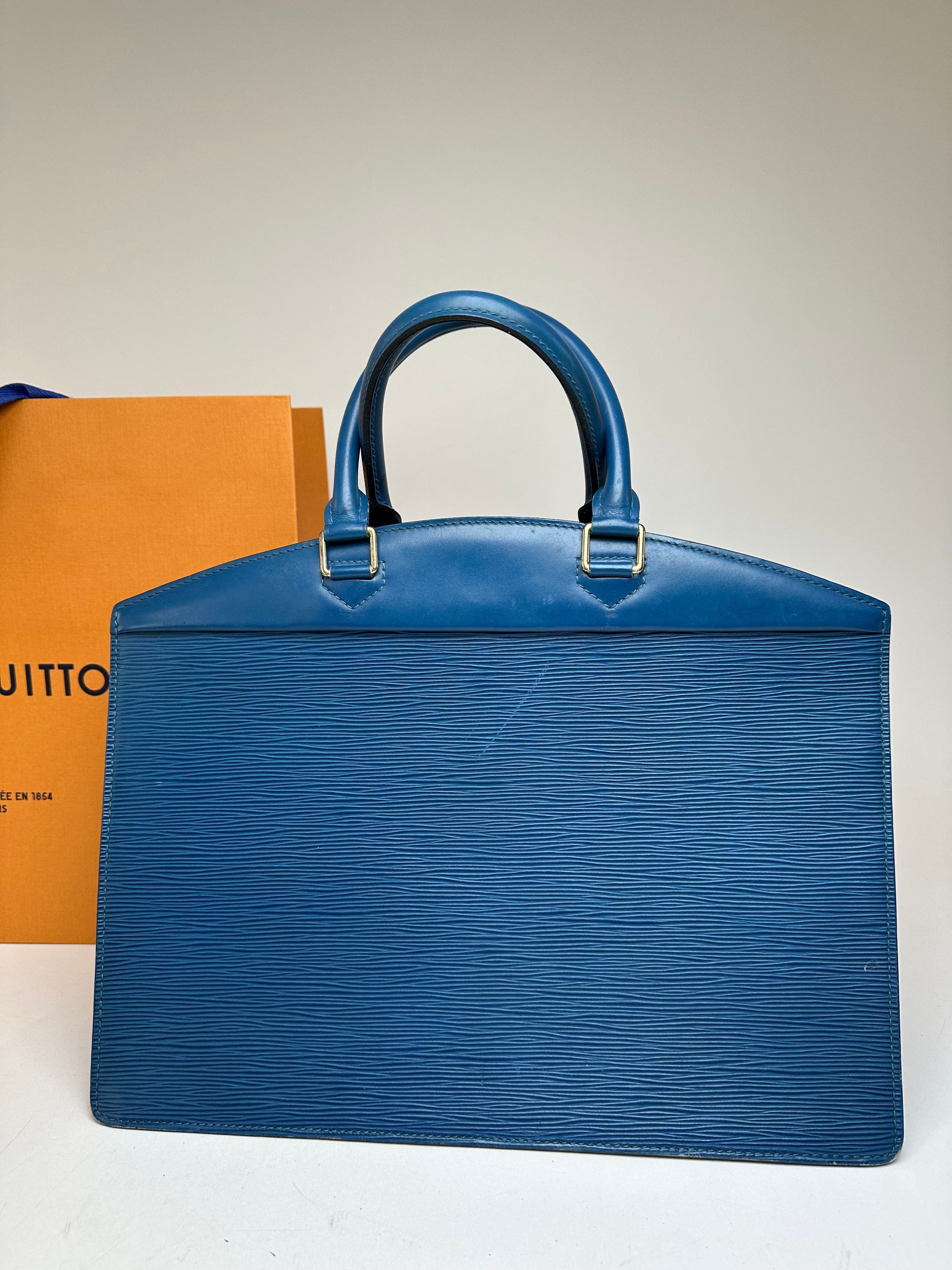 Other Vintage Louis Vuitton EPI Leather Handbag Blue Size ONE SIZE - 6 Thumbnail