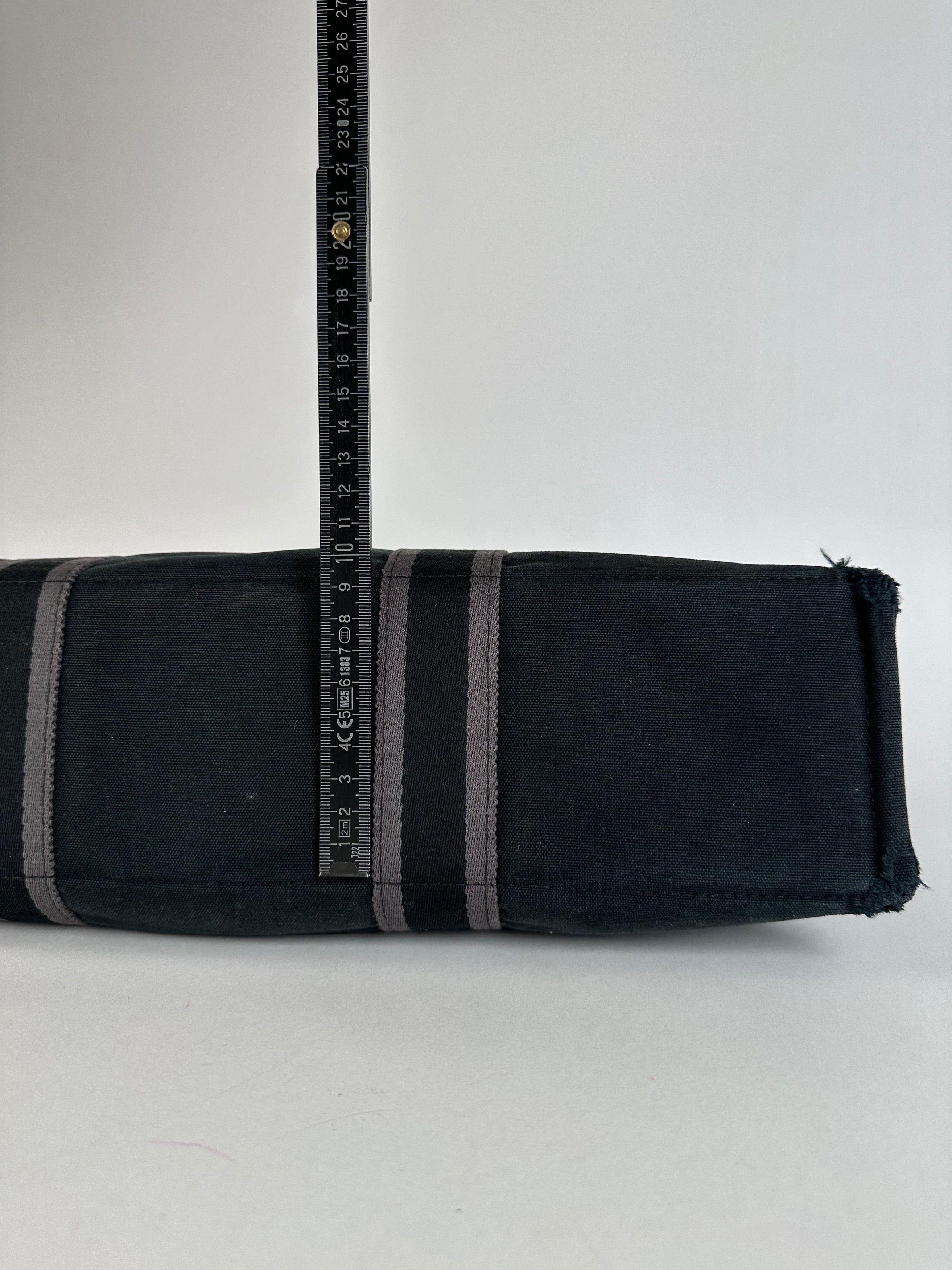 Other Vintage Hermes Canvas Tote Bag Black Grey Size ONE SIZE - 8 Thumbnail