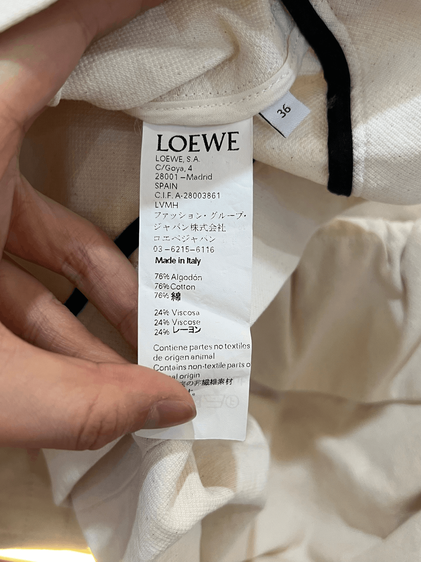 Loewe Loewe Cropped Light Jacket m Men Size US M / EU 48-50 / 2 - 3 Thumbnail