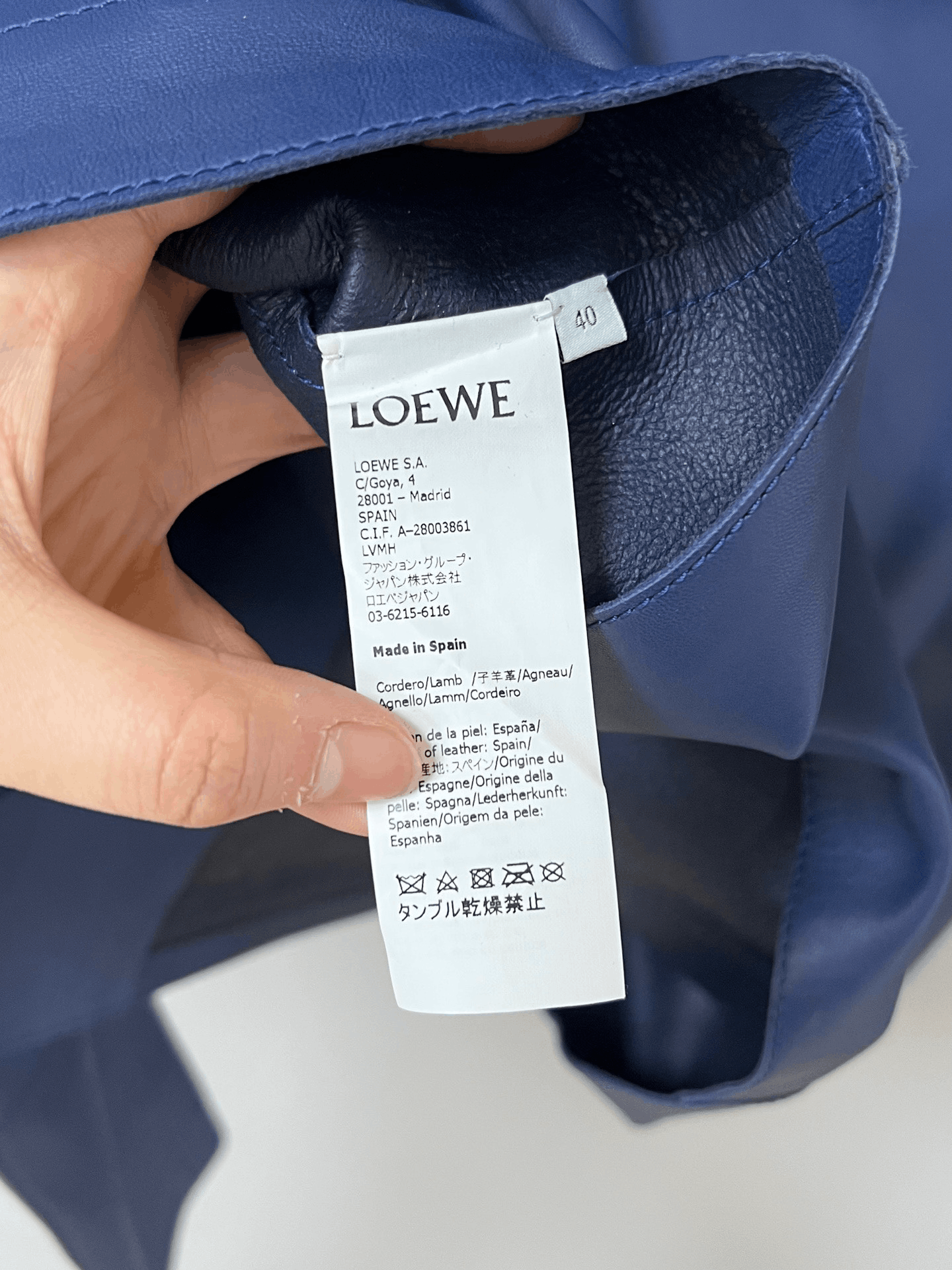 Loewe Loewe Leather Blue Light Jacket m Men Size US M / EU 48-50 / 2 - 4 Thumbnail