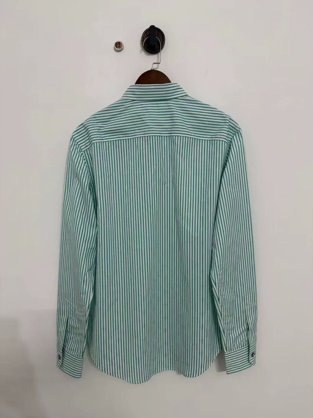 Louis Vuitton Louis Vuitton Striped Green Shirt m Men Size US M / EU 48-50 / 2 - 3 Thumbnail