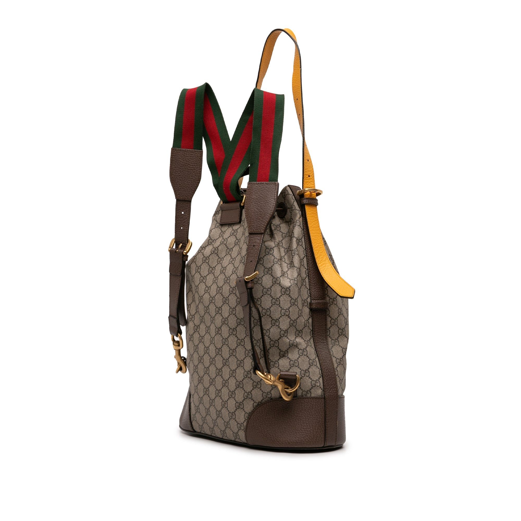 Gucci GG Supreme Web Neo Vintage Drawstring Bucket Bag Size ONE SIZE - 2 Thumbnail