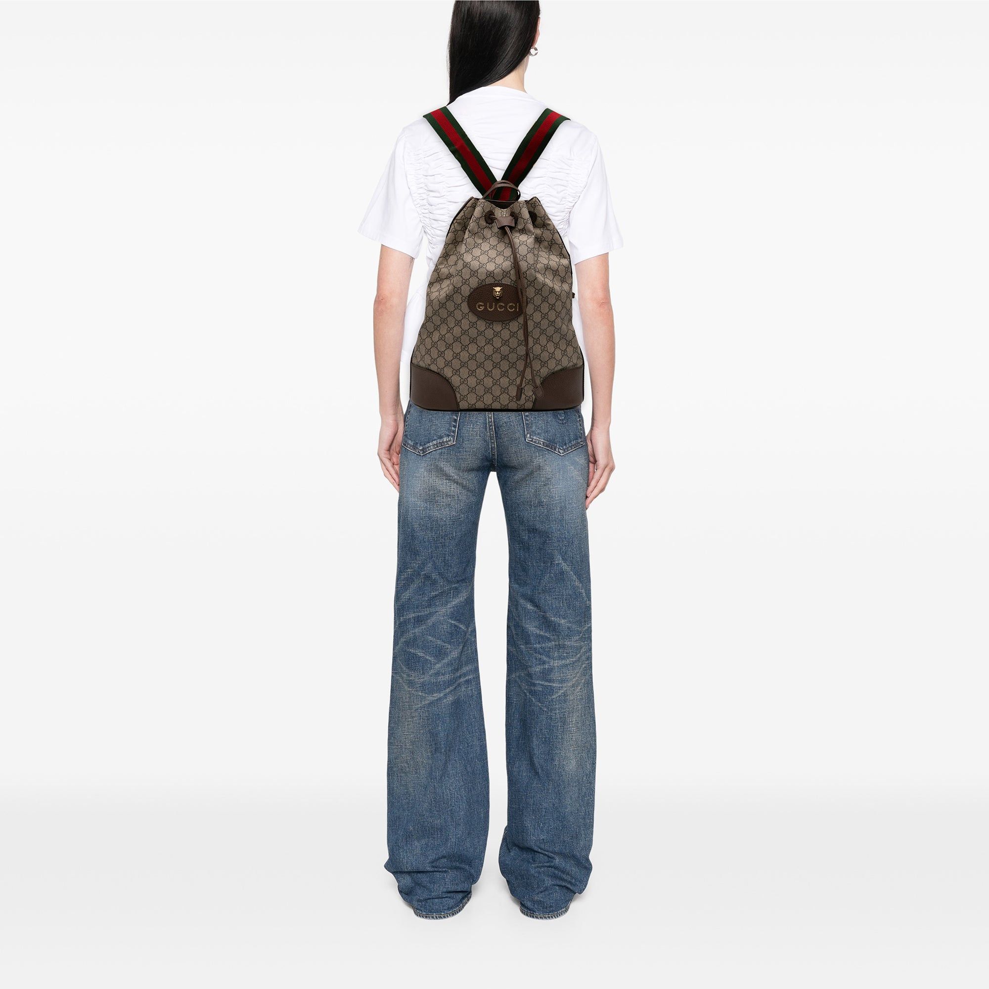 Gucci GG Supreme Web Neo Vintage Drawstring Bucket Bag Size ONE SIZE - 9 Thumbnail
