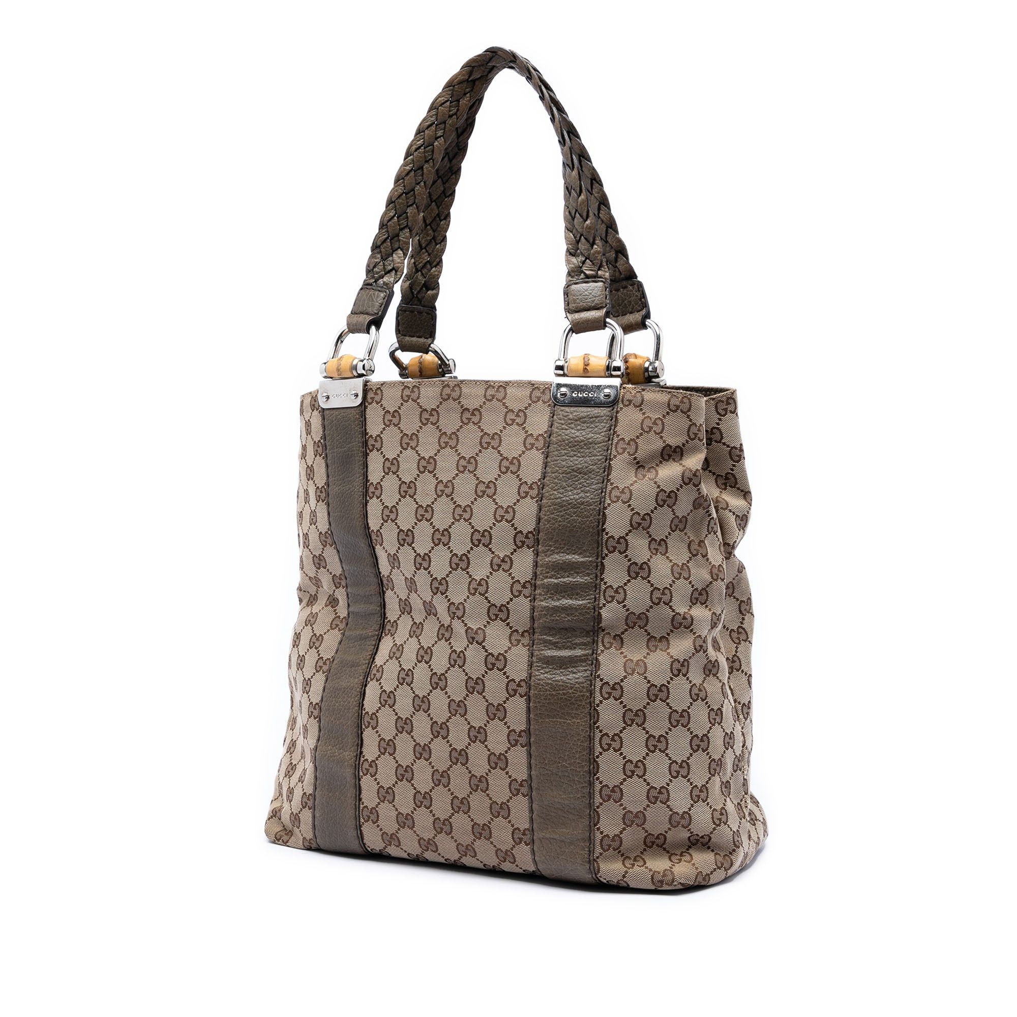 Gucci Large GG Canvas Bamboo Libeccio Tote Size ONE SIZE - 2 Thumbnail