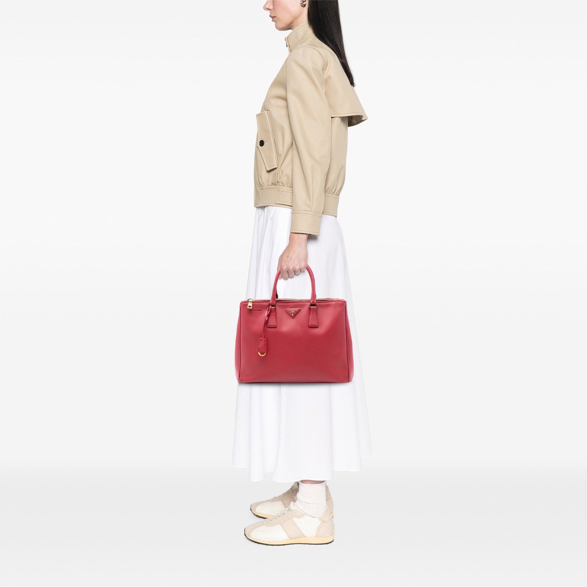 Prada Large Saffiano Lux Galleria Double Zip Satchel Size ONE SIZE - 6 Thumbnail