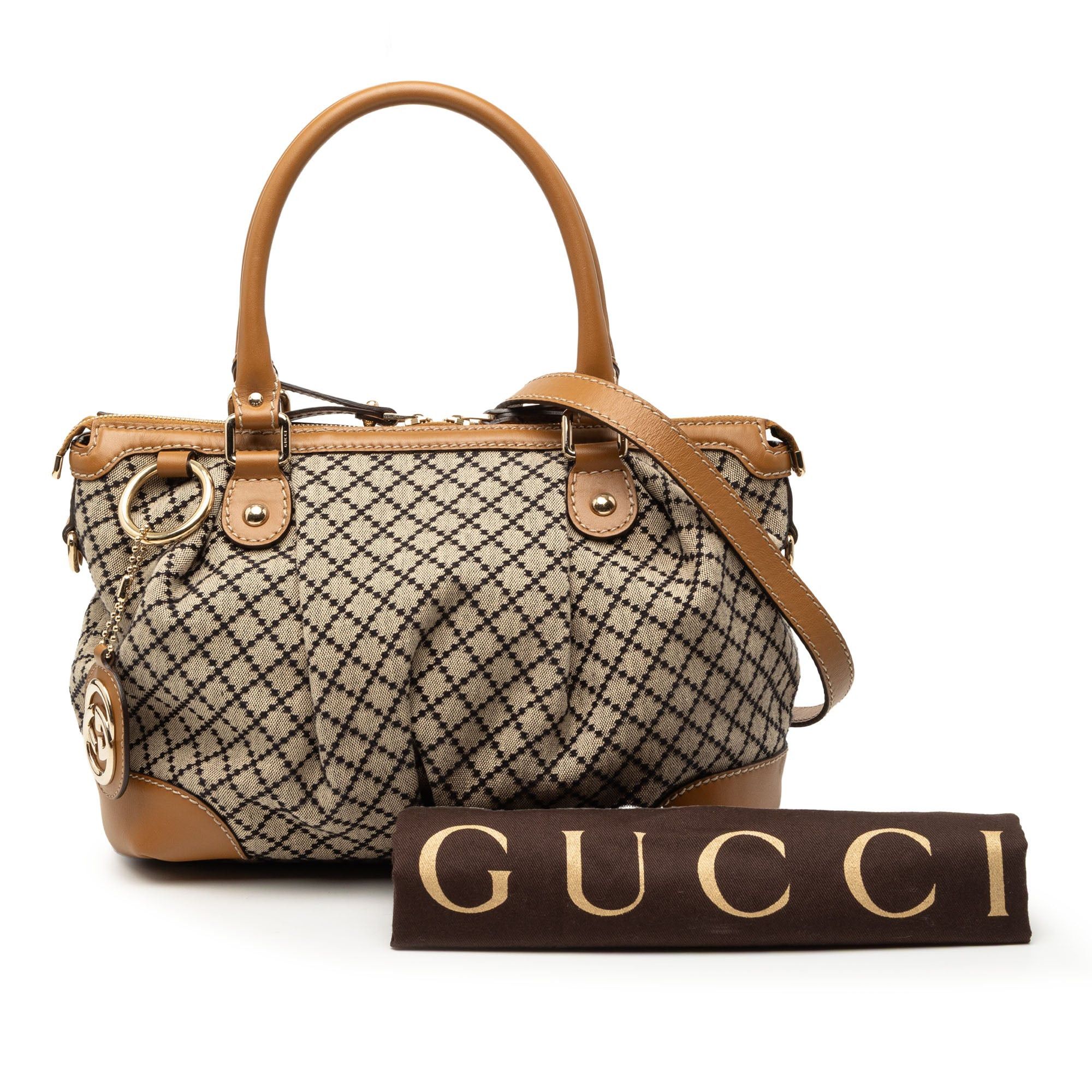 Gucci Diamante Canvas Sukey Satchel Size ONE SIZE - 9 Thumbnail