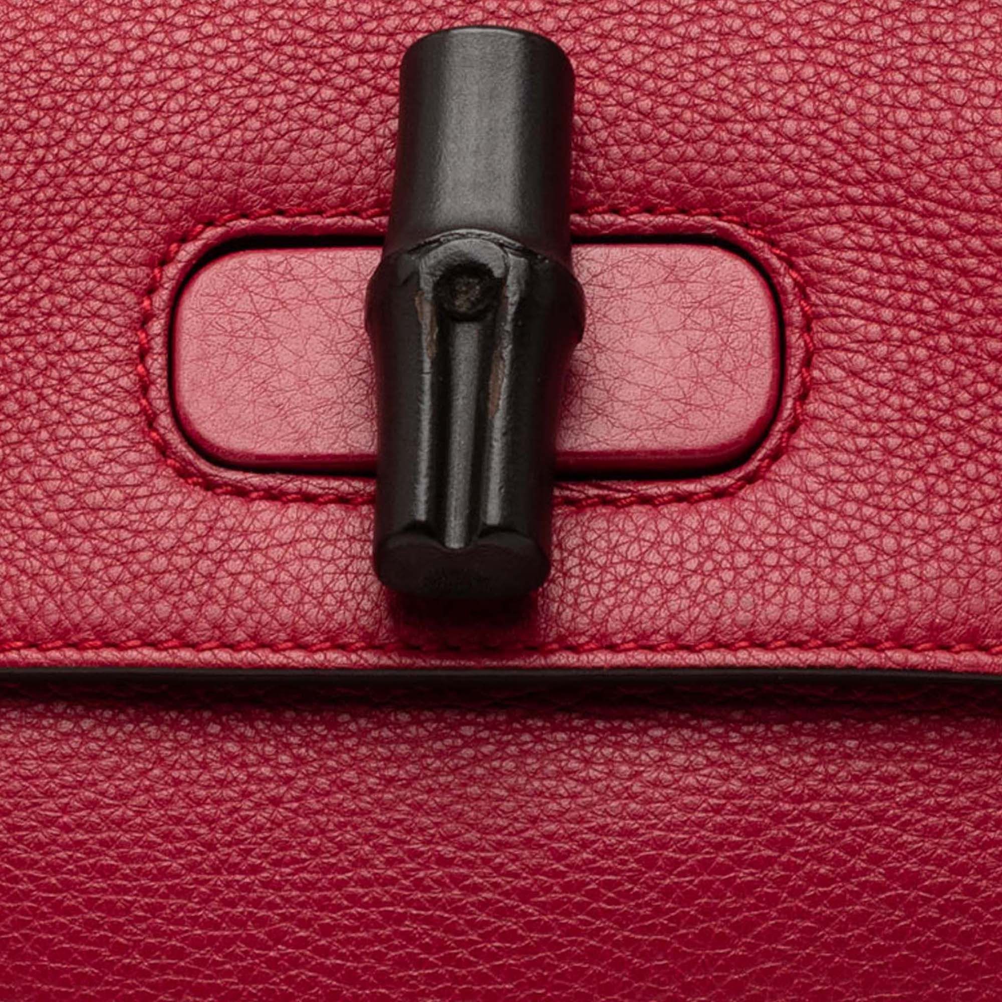 Gucci Medium Leather Bamboo Daily Satchel Size ONE SIZE - 6 Thumbnail