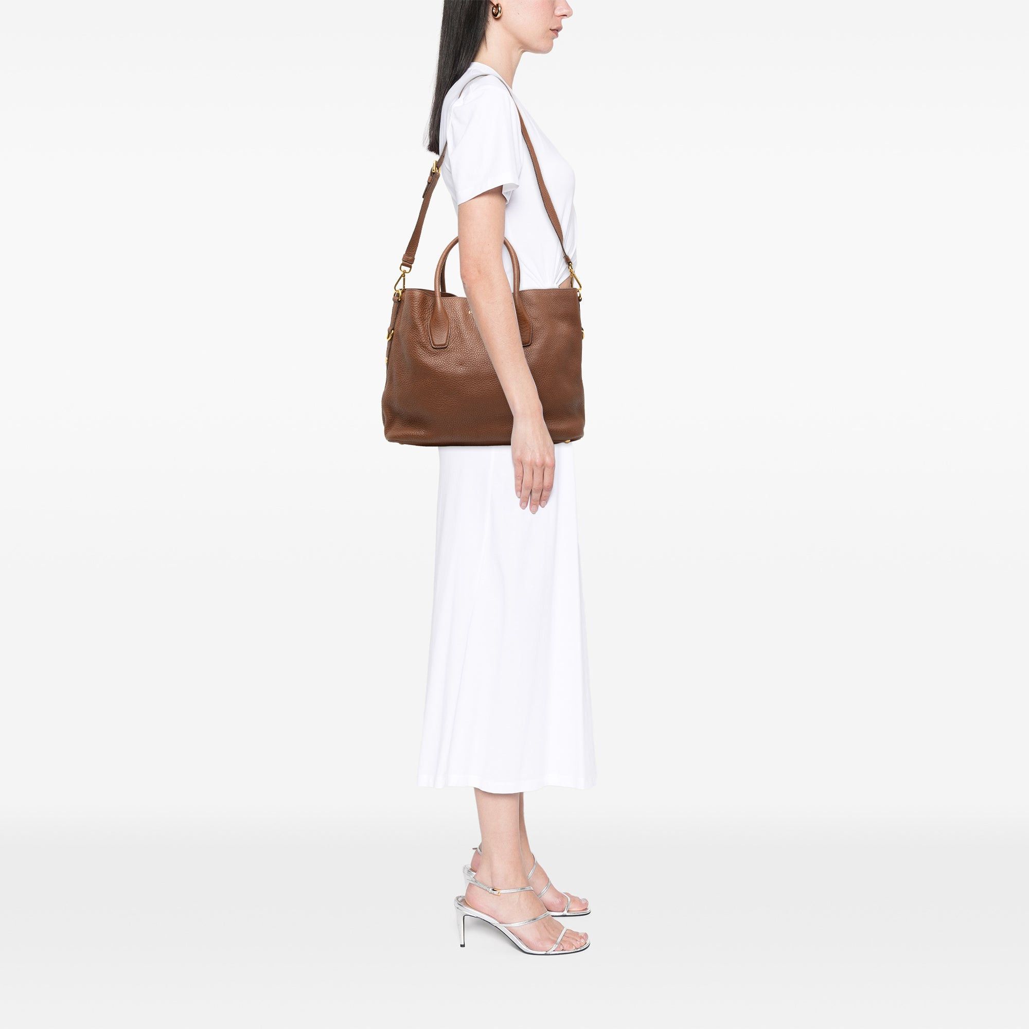 Prada Vitello Daino Open Convertible Tote Size ONE SIZE - 6 Thumbnail