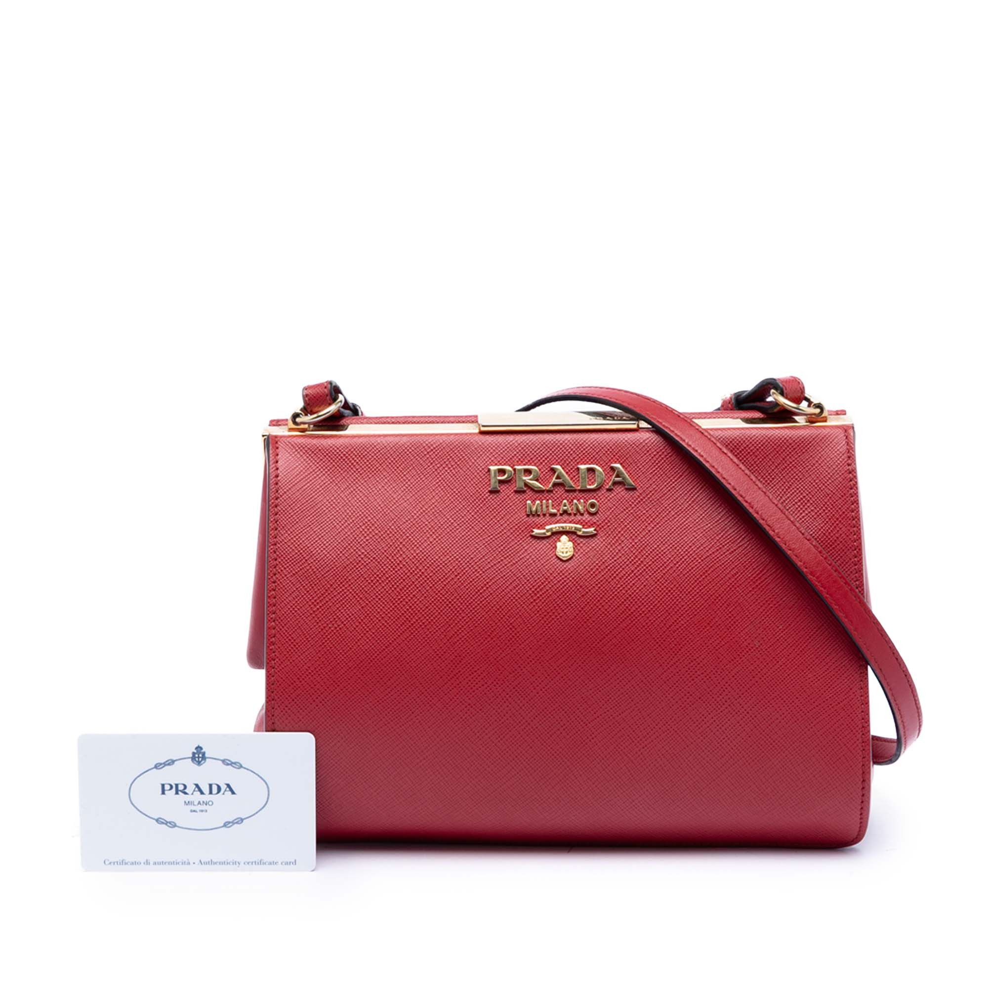 Prada Saffiano and City Calf Light Frame Crossbody Size ONE SIZE - 7 Thumbnail