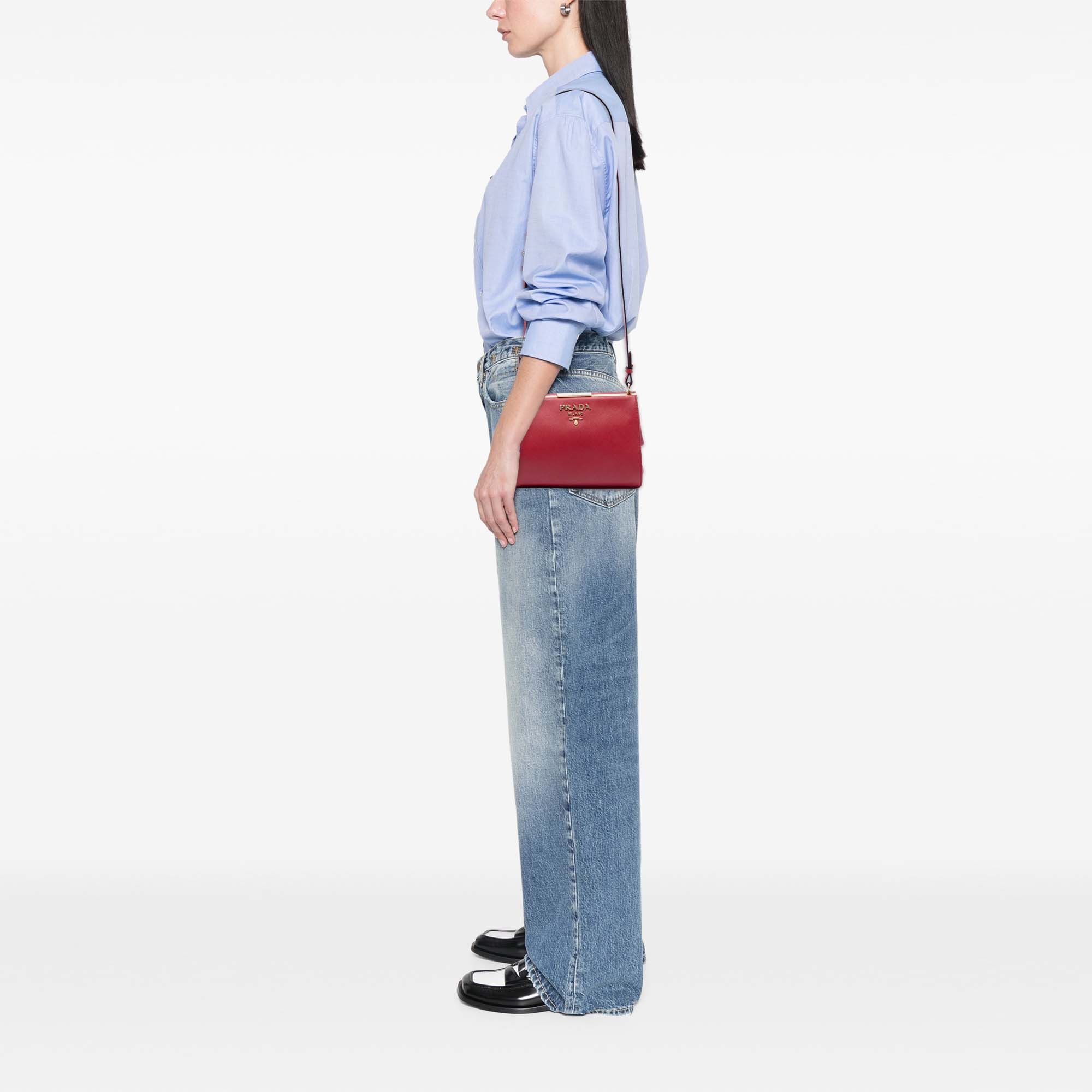 Prada Saffiano and City Calf Light Frame Crossbody Size ONE SIZE - 6 Thumbnail