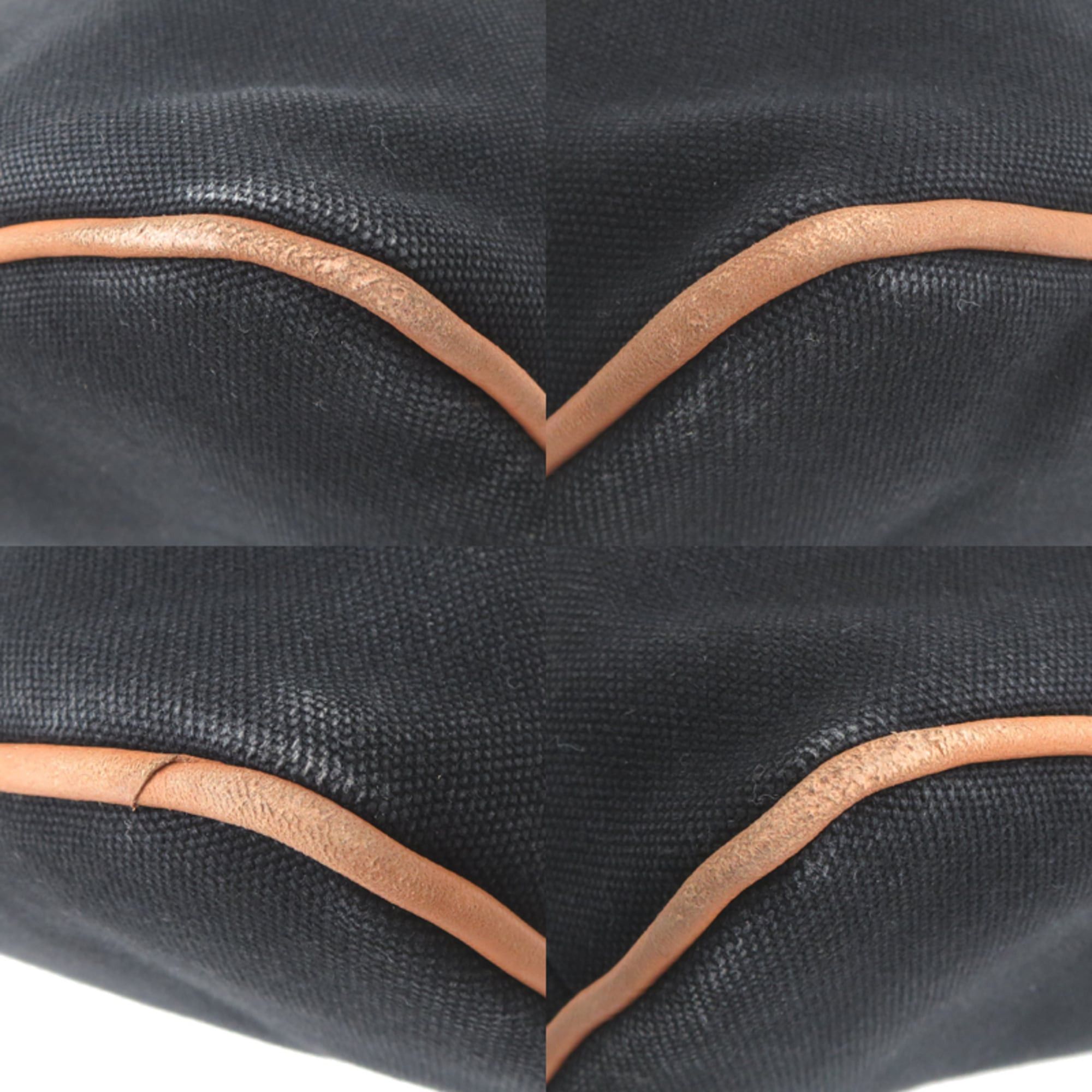 Hermes Hermes Bolide 25 Pouch, B stamp, 1998 production, Women's pouch, 100% cotton, Black Size ONE SIZE - 8 Thumbnail