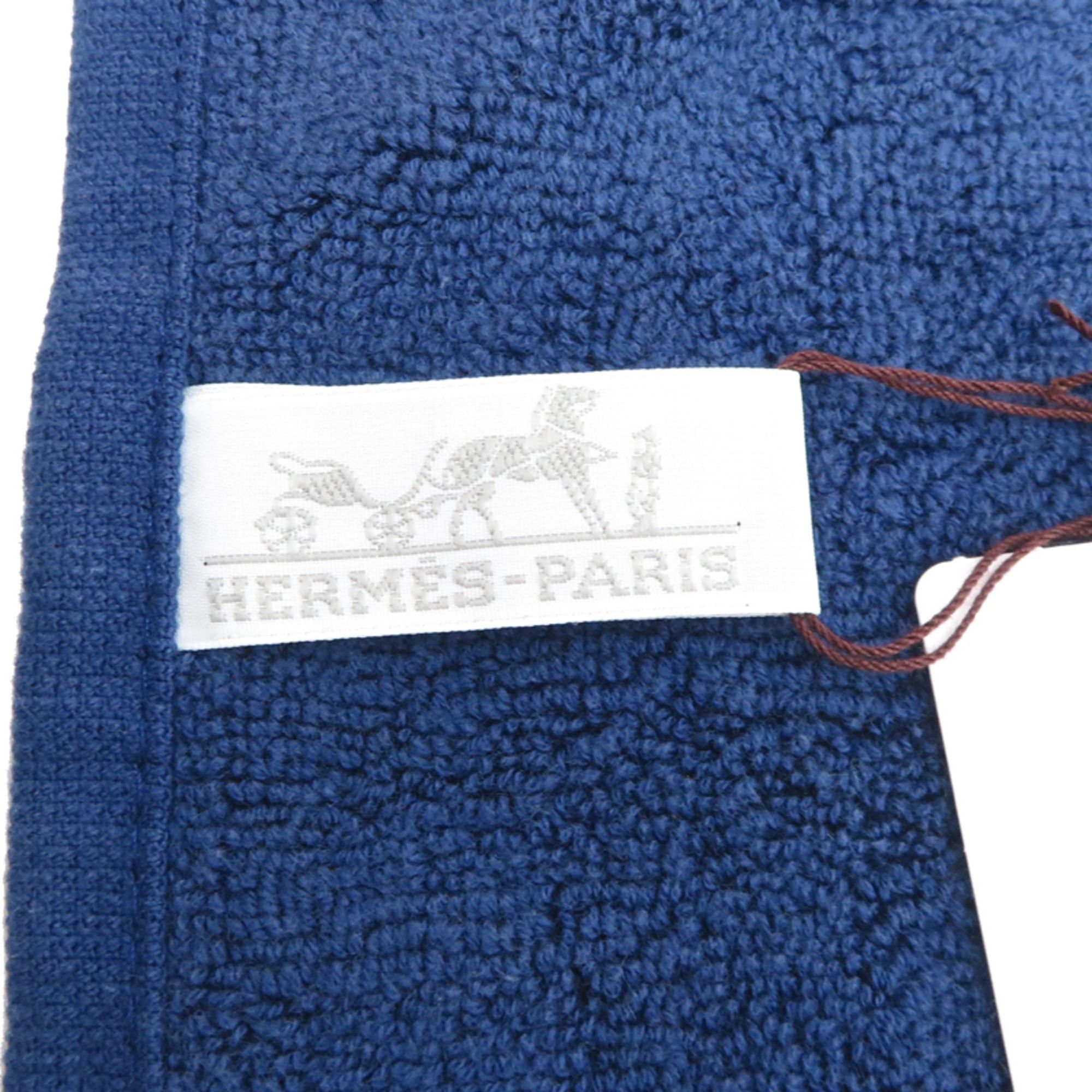Hermes Hermes 2-piece set, women's and men's towels, 100% cotton, blue x white. Size ONE SIZE - 5 Thumbnail