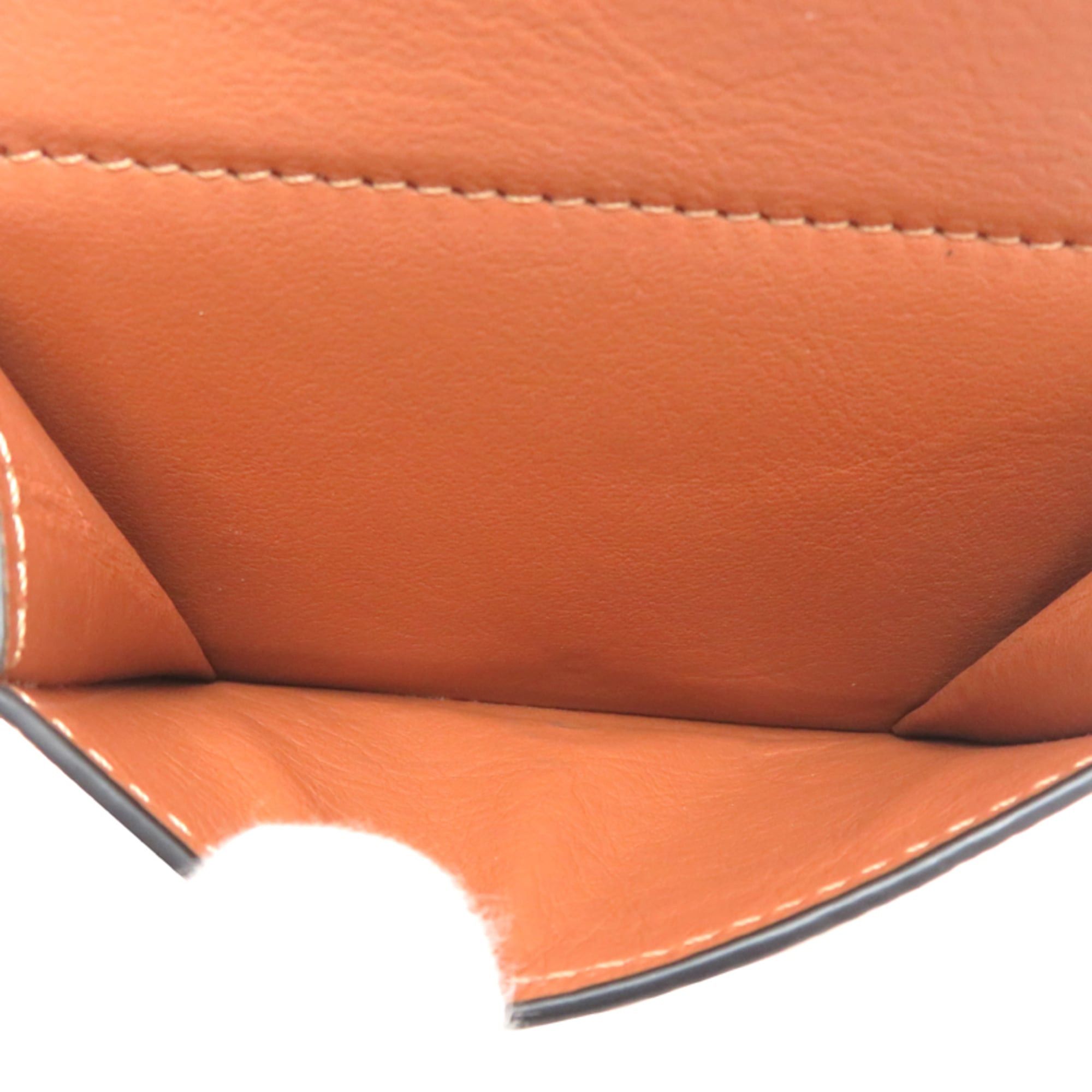 Loewe Loewe Anagram Trifold Compact Wallet, Women's Tri-fold Leather Brown Size ONE SIZE - 7 Thumbnail