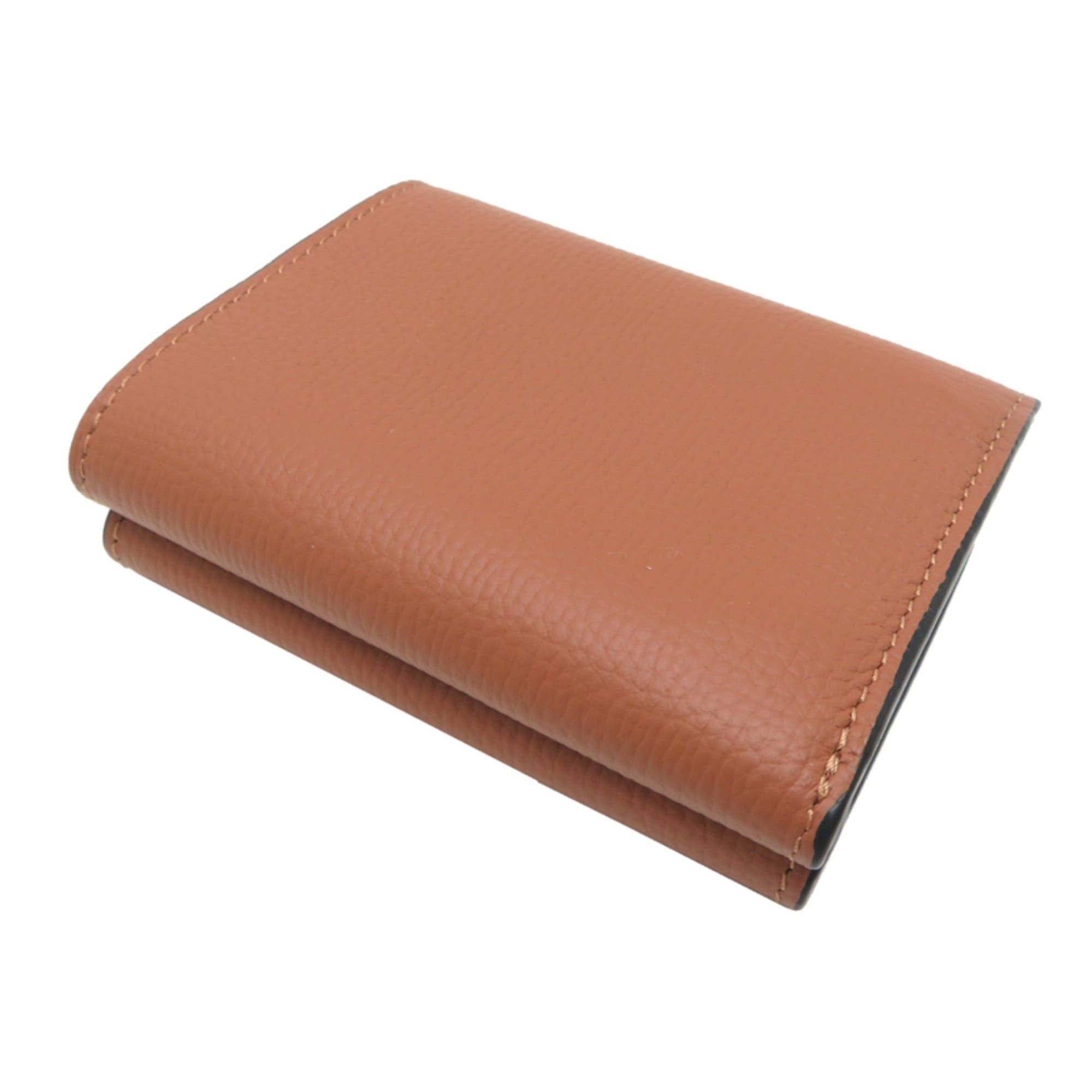 Loewe Loewe Anagram Trifold Compact Wallet, Women's Tri-fold Leather Brown Size ONE SIZE - 4 Thumbnail