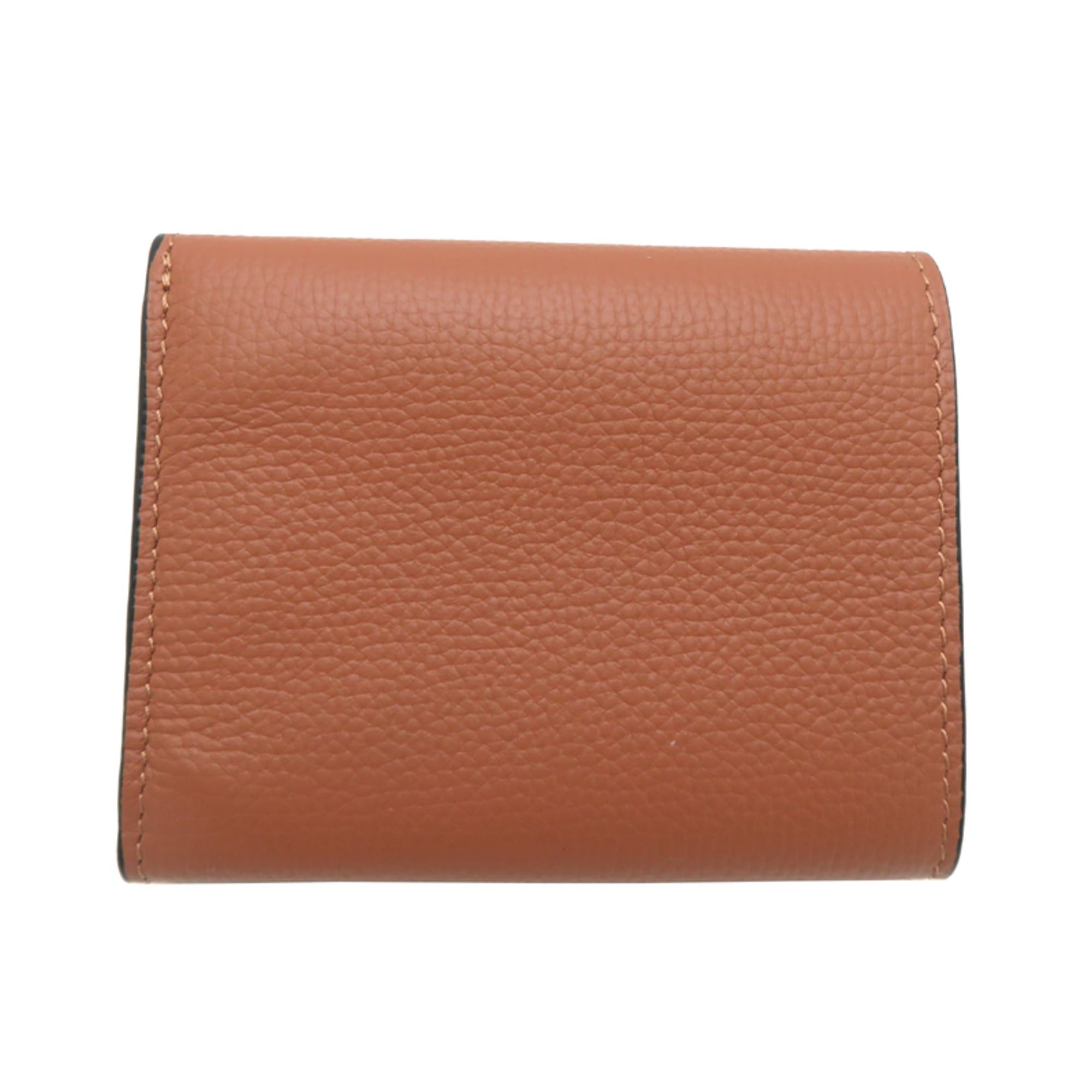 Loewe Loewe Anagram Trifold Compact Wallet, Women's Tri-fold Leather Brown Size ONE SIZE - 2 Thumbnail