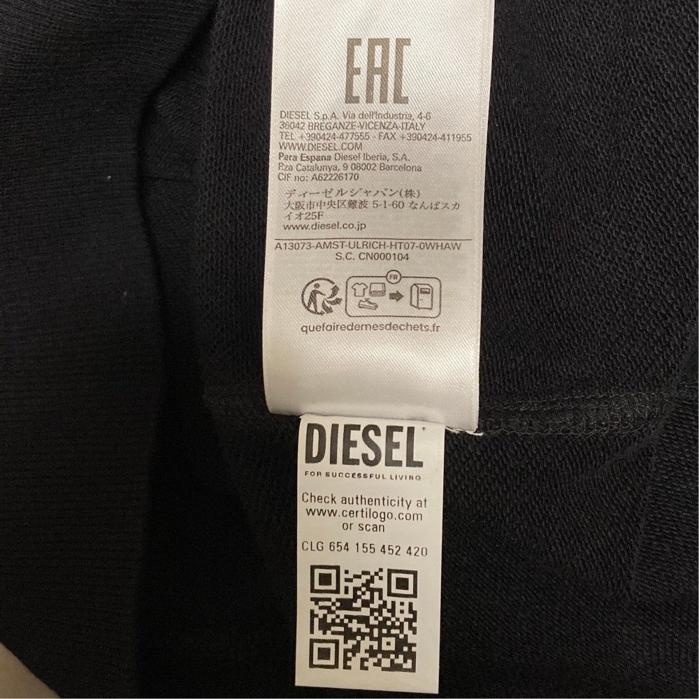 Other Other Diesel SPORT Fleece Sweatshirt Textile Sweatshirts & Hoodies AMST-ULRICH-HT07 0WHAW DUTY FREE for USA Size ONE SIZE - 8 Thumbnail