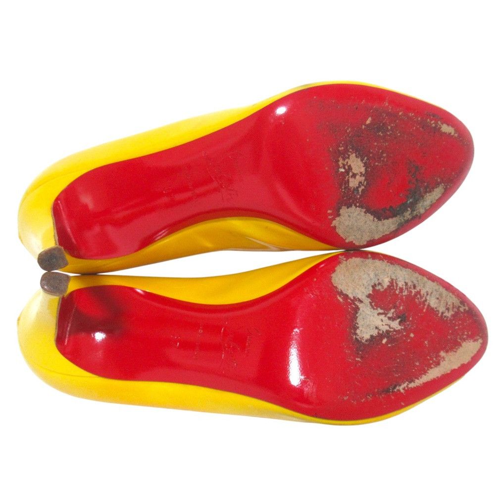 Christian Louboutin Christian Louboutin Christian Louboutin Patent Leather Open Toe Pumps Leather Shoes DUTY FREE for USA Size ONE SIZE - 10 Thumbnail