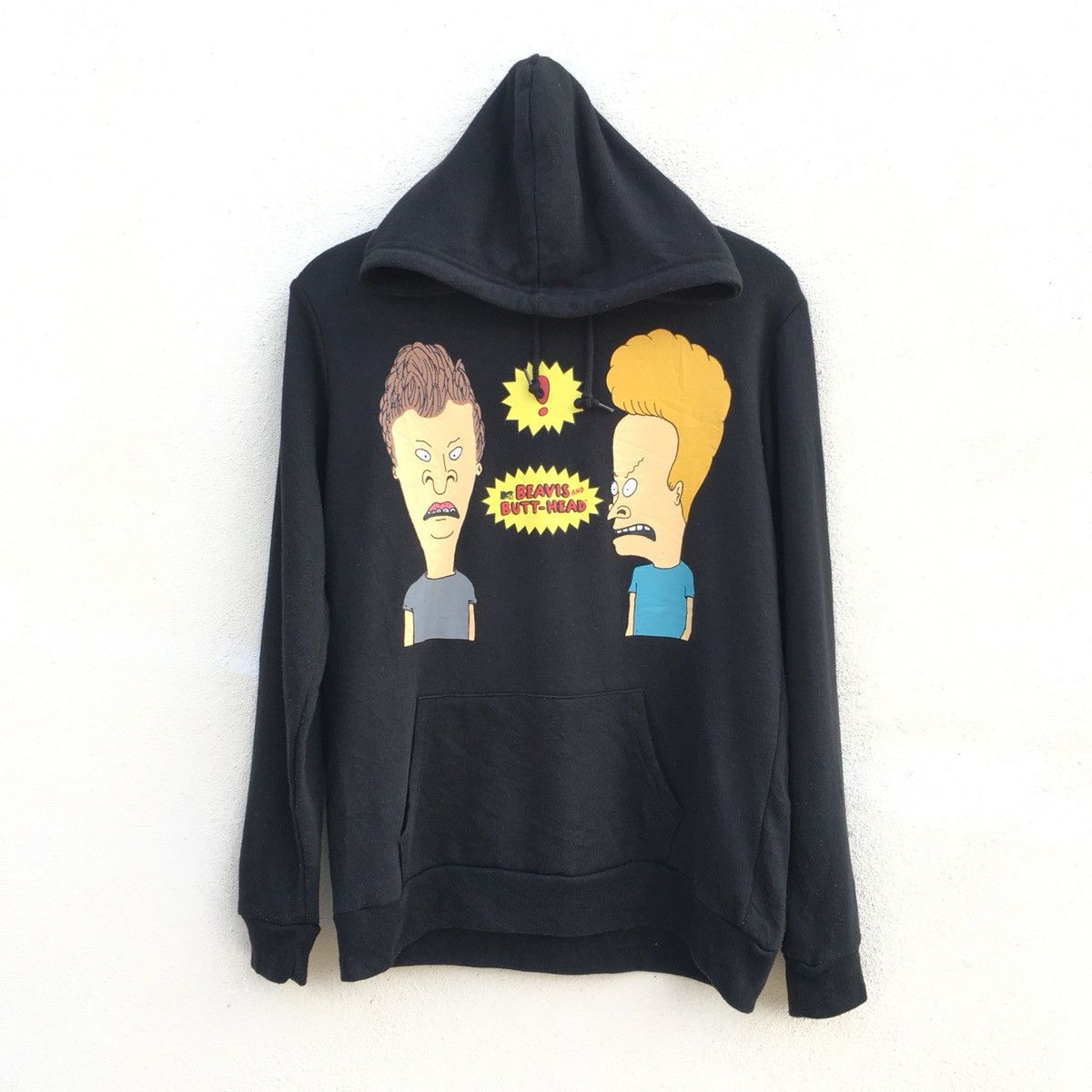 image of Cartoon Network x Mtv Beavis & Butthead Mtv Hoodie in Black, Men's (Size Medium)