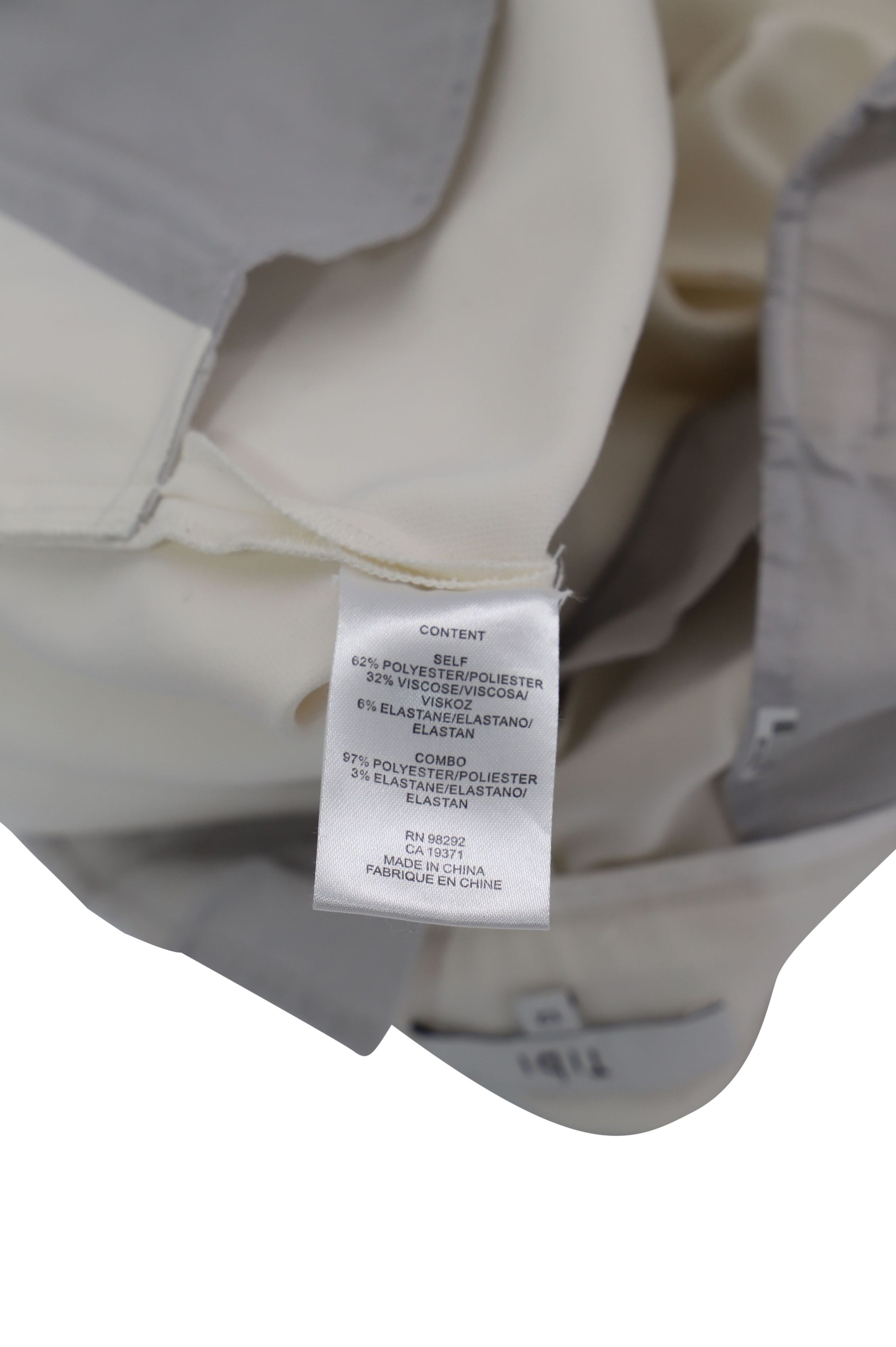 Tibi TIbi Anson Stretch Cropped Skinny Pants in Ivory Polyester Size 27" / US 4 / IT 40 - 4 Thumbnail