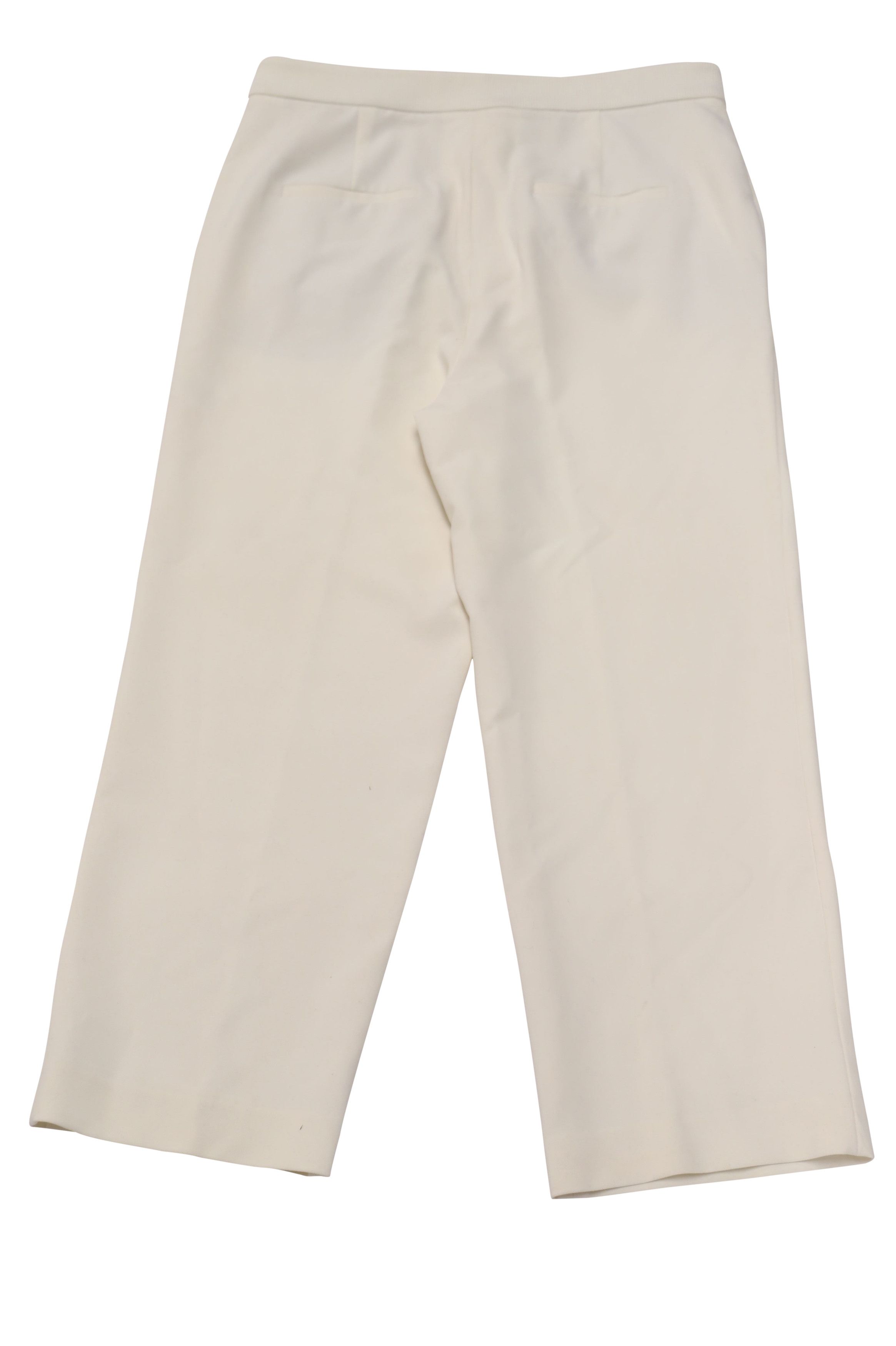 Tibi TIbi Anson Stretch Cropped Skinny Pants in Ivory Polyester Size 27" / US 4 / IT 40 - 2 Thumbnail
