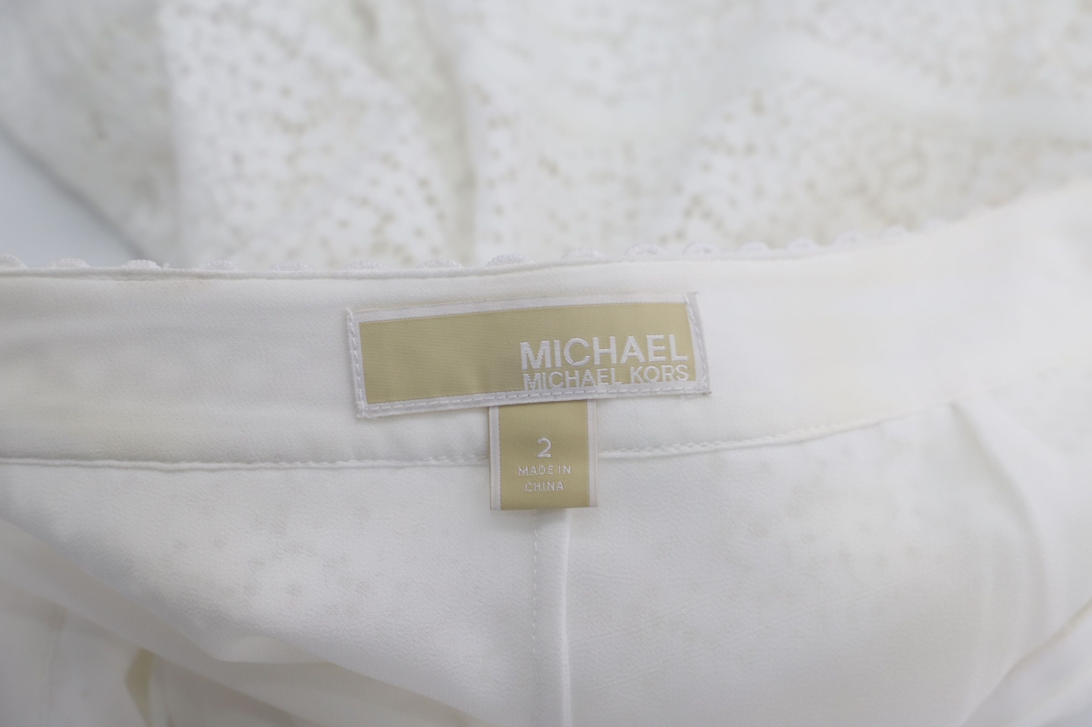 Michael Kors Michael Michael Kors Gored Lace skirt in white Size 26" / US 2 / IT 38 - 3 Thumbnail
