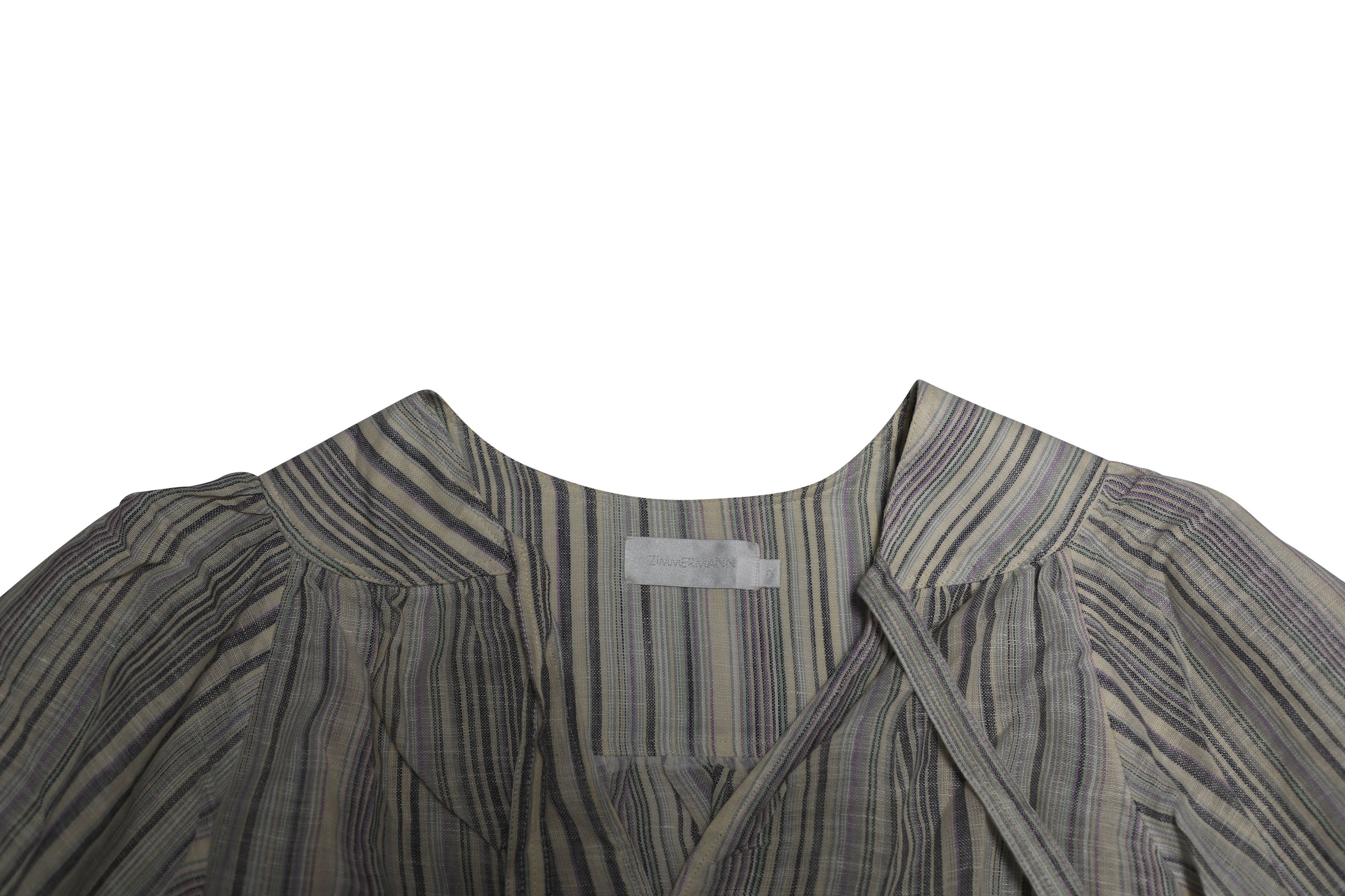 Zimmermann Zimmermann Striped Tunic Long Dress in Multicolor Cotton Size XS / US 0-2 / IT 36-38 - 9 Thumbnail