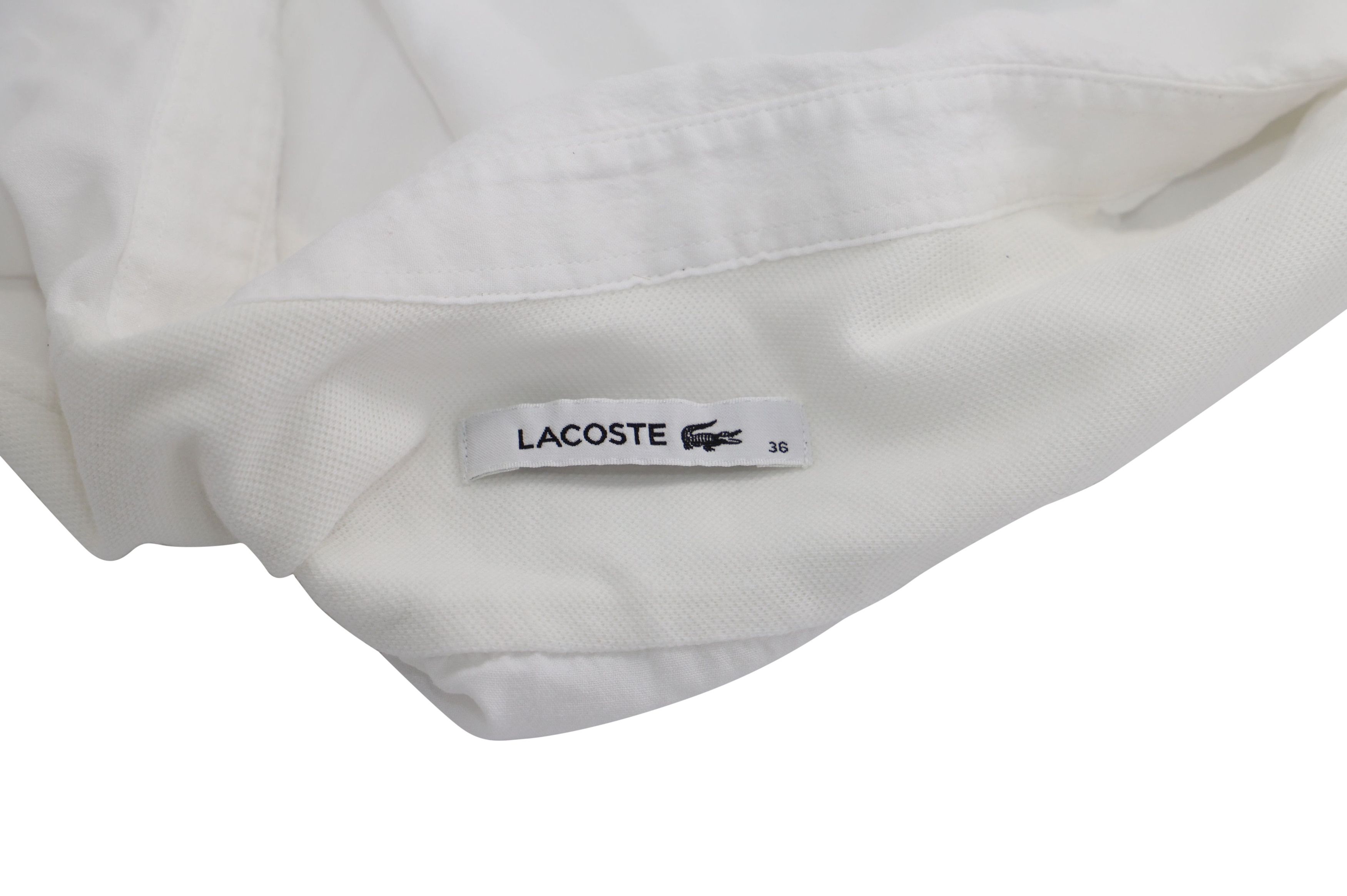 Lacoste Lacoste Collared Shirt in White Lyocell Size XS / US 0-2 / IT 36-38 - 3 Thumbnail