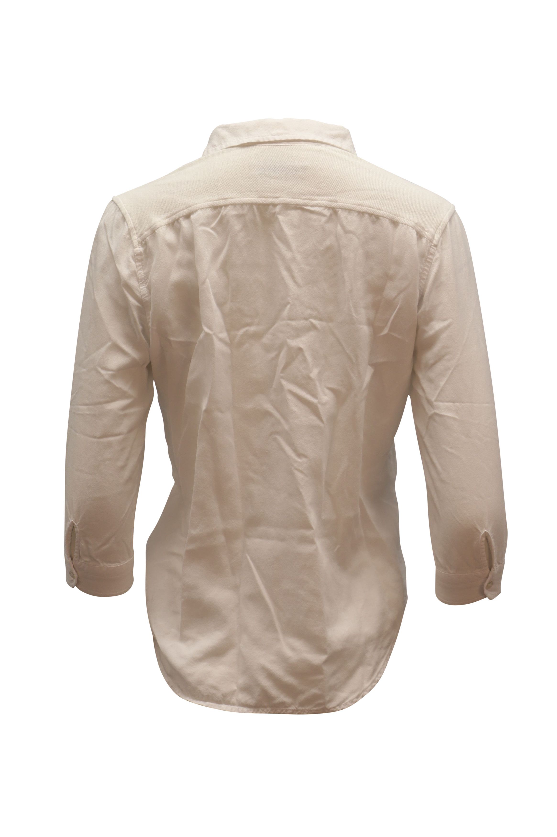 Lacoste Lacoste Collared Shirt in White Lyocell Size XS / US 0-2 / IT 36-38 - 2 Thumbnail