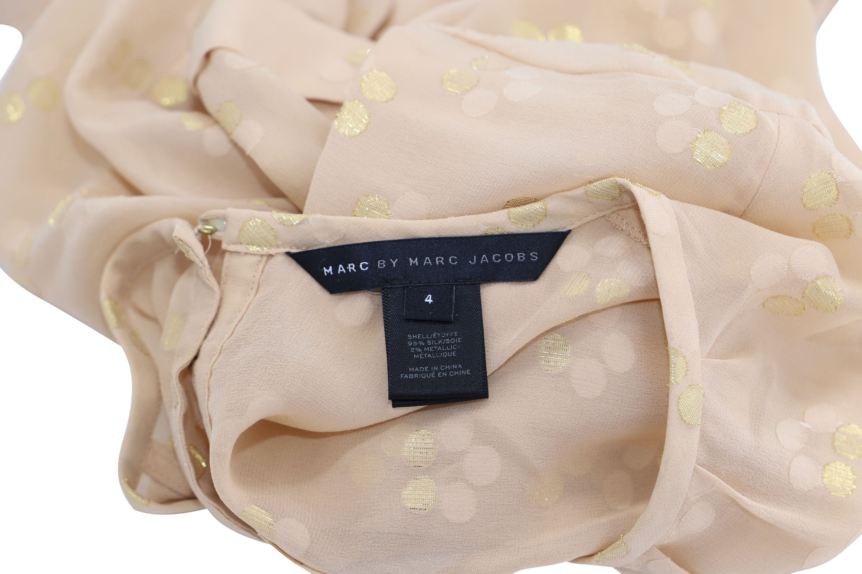 Marc by Marc Jacobs Marc by Marc Jacobs Sheer Blouse with Gold in Pink Silk Size S / US 4 / IT 40 - 4 Thumbnail