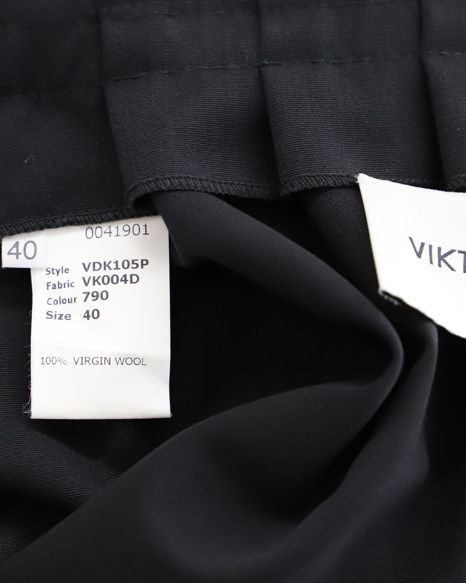 Viktor & Rolf Viktor & Rolf Belted Pleated Skirt in Black Wool Size 24" / US 00 / IT 34 - 6 Thumbnail