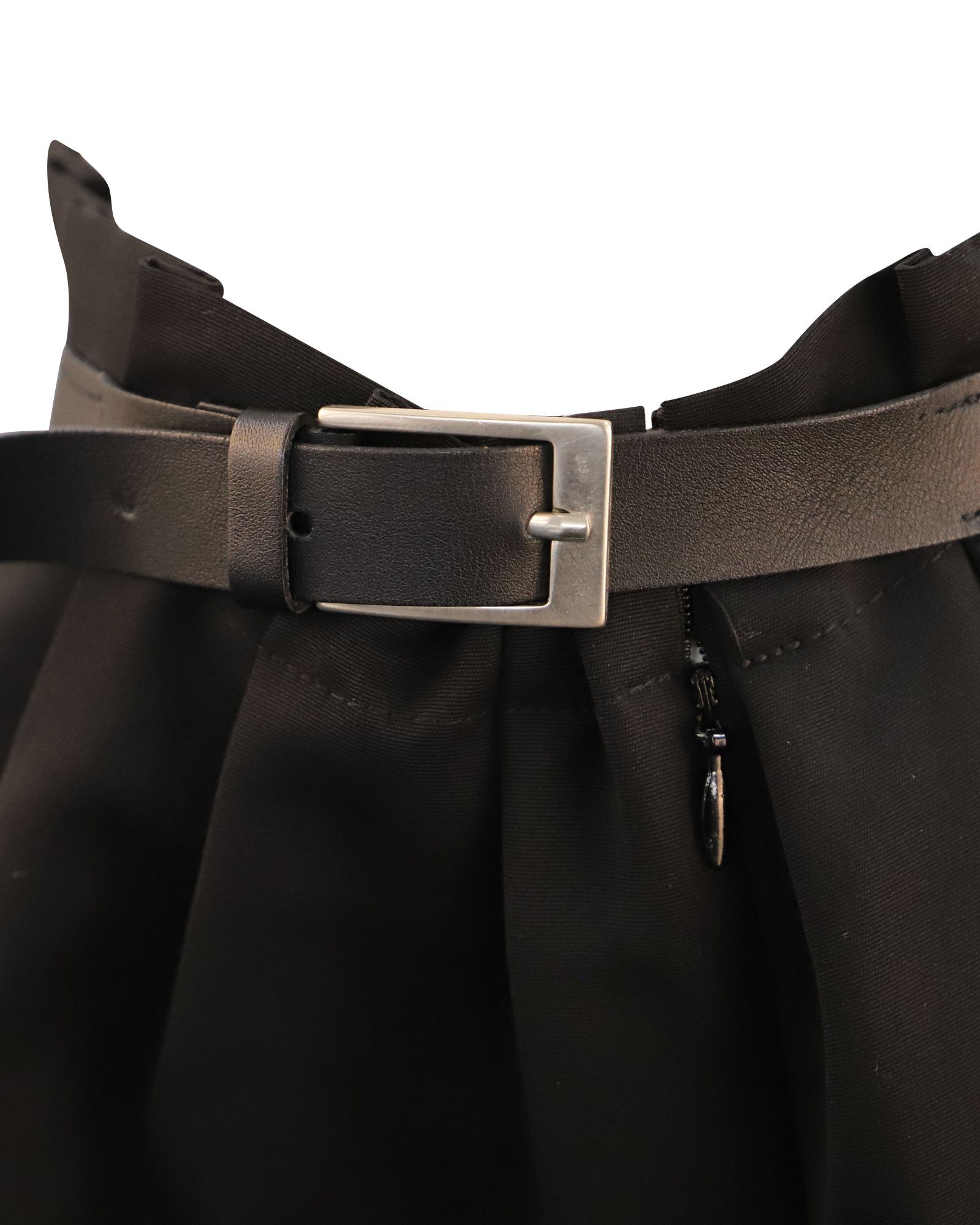 Viktor & Rolf Viktor & Rolf Belted Pleated Skirt in Black Wool Size 24" / US 00 / IT 34 - 3 Thumbnail
