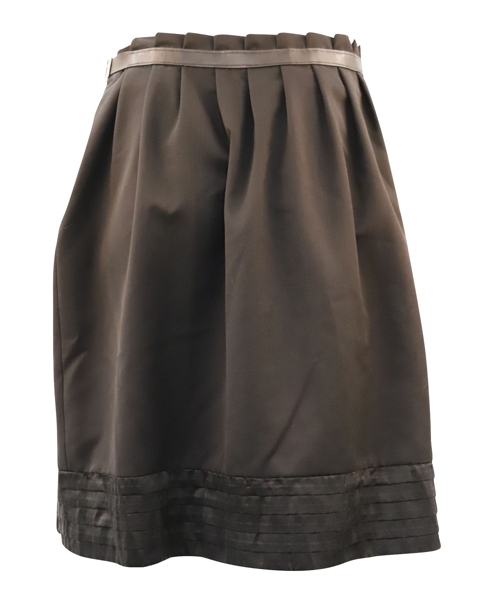 Viktor & Rolf Viktor & Rolf Belted Pleated Skirt in Black Wool Size 24" / US 00 / IT 34 - 2 Thumbnail