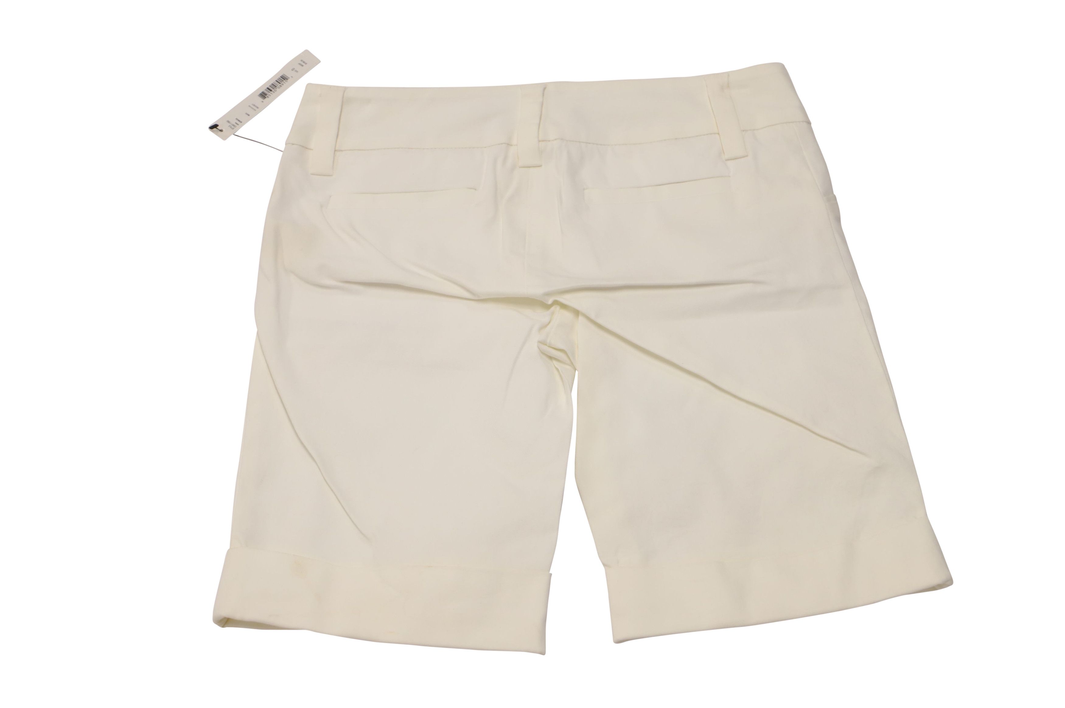 Alice + Olivia Alice + Olivia Cuffed Bermuda Shorts in White Cotton Size 25" / US 0 / IT 36 - 2 Thumbnail