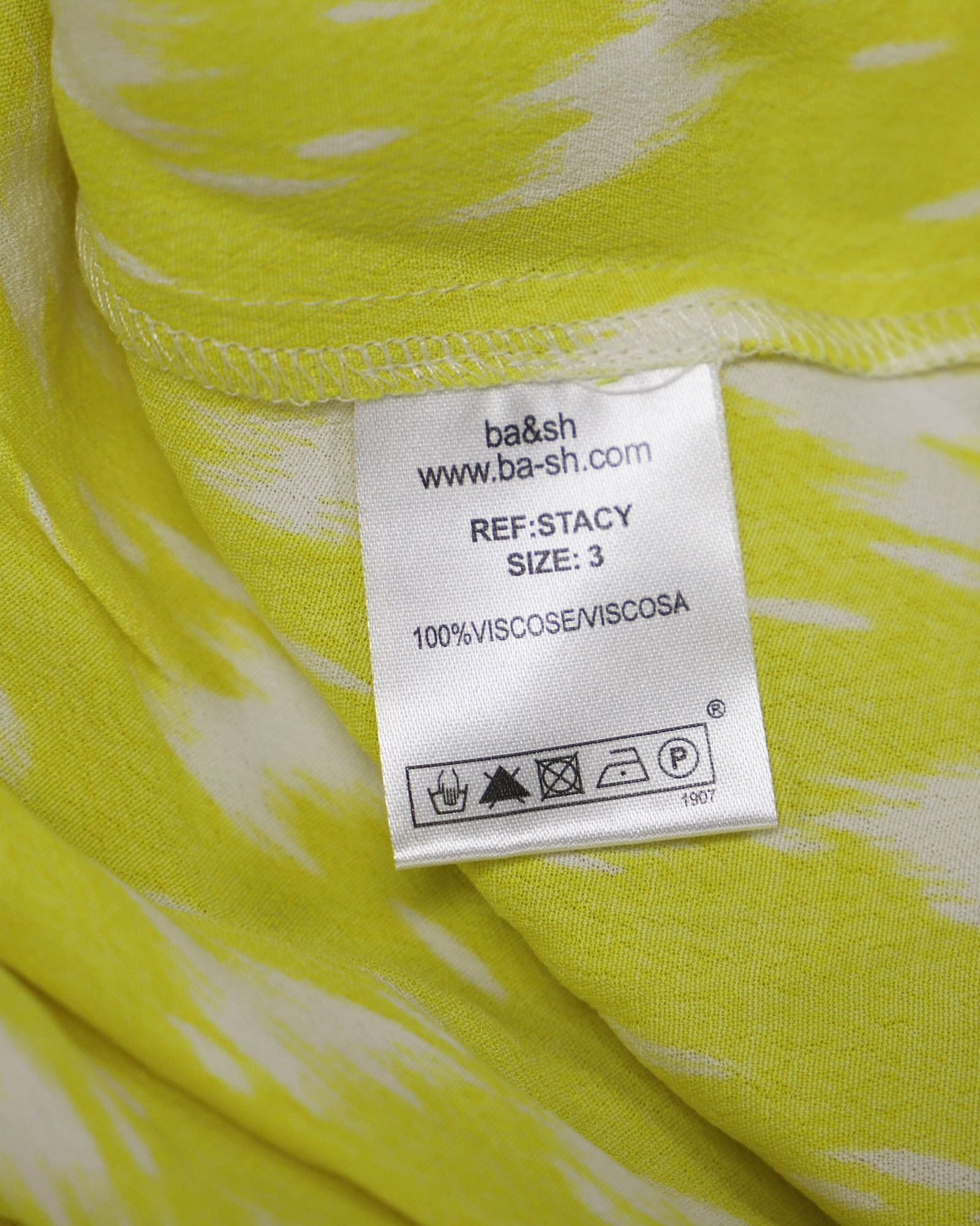 ba&sh Ba&sh Stacy A-line Mini Dress in Yellow Viscose Size S / US 4 / IT 40 - 5 Thumbnail