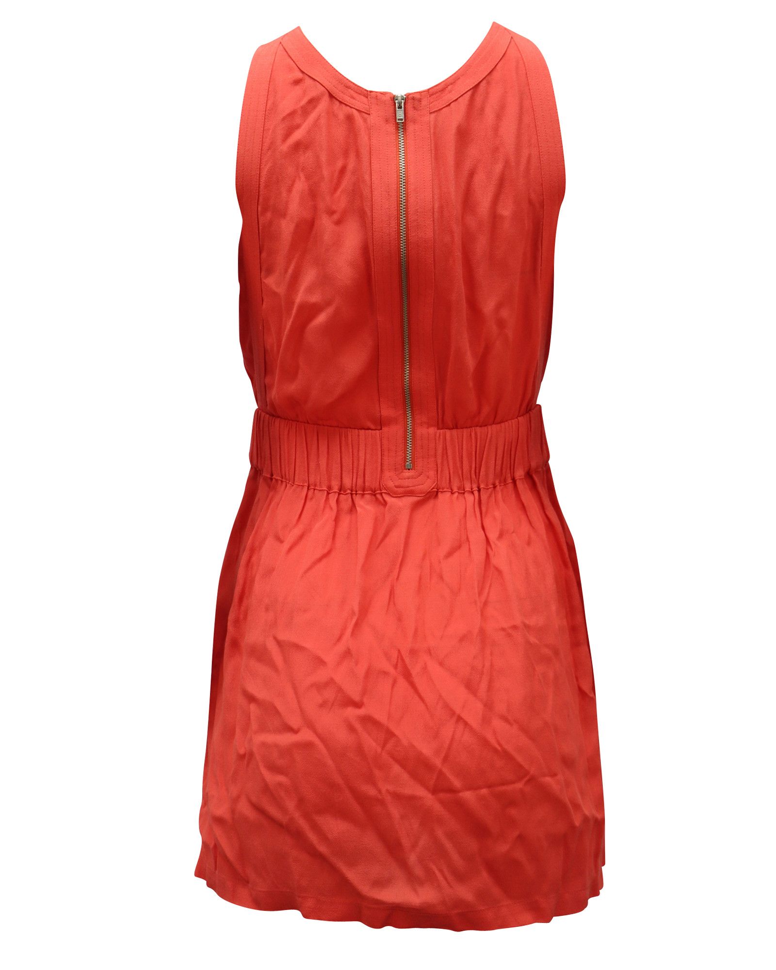 Iro Iro Mini Dress in Coral Viscose Size XS / US 0-2 / IT 36-38 - 3 Thumbnail