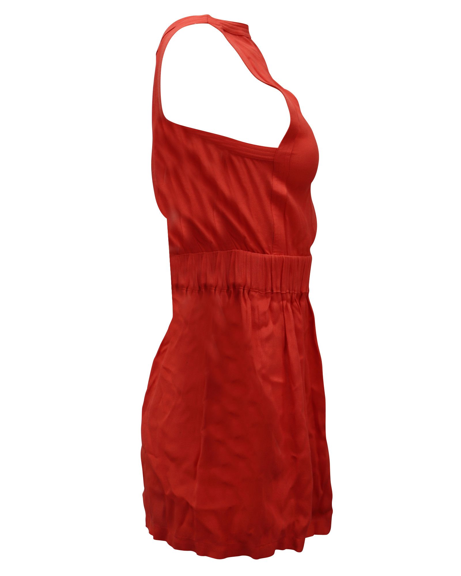 Iro Iro Mini Dress in Coral Viscose Size XS / US 0-2 / IT 36-38 - 2 Thumbnail