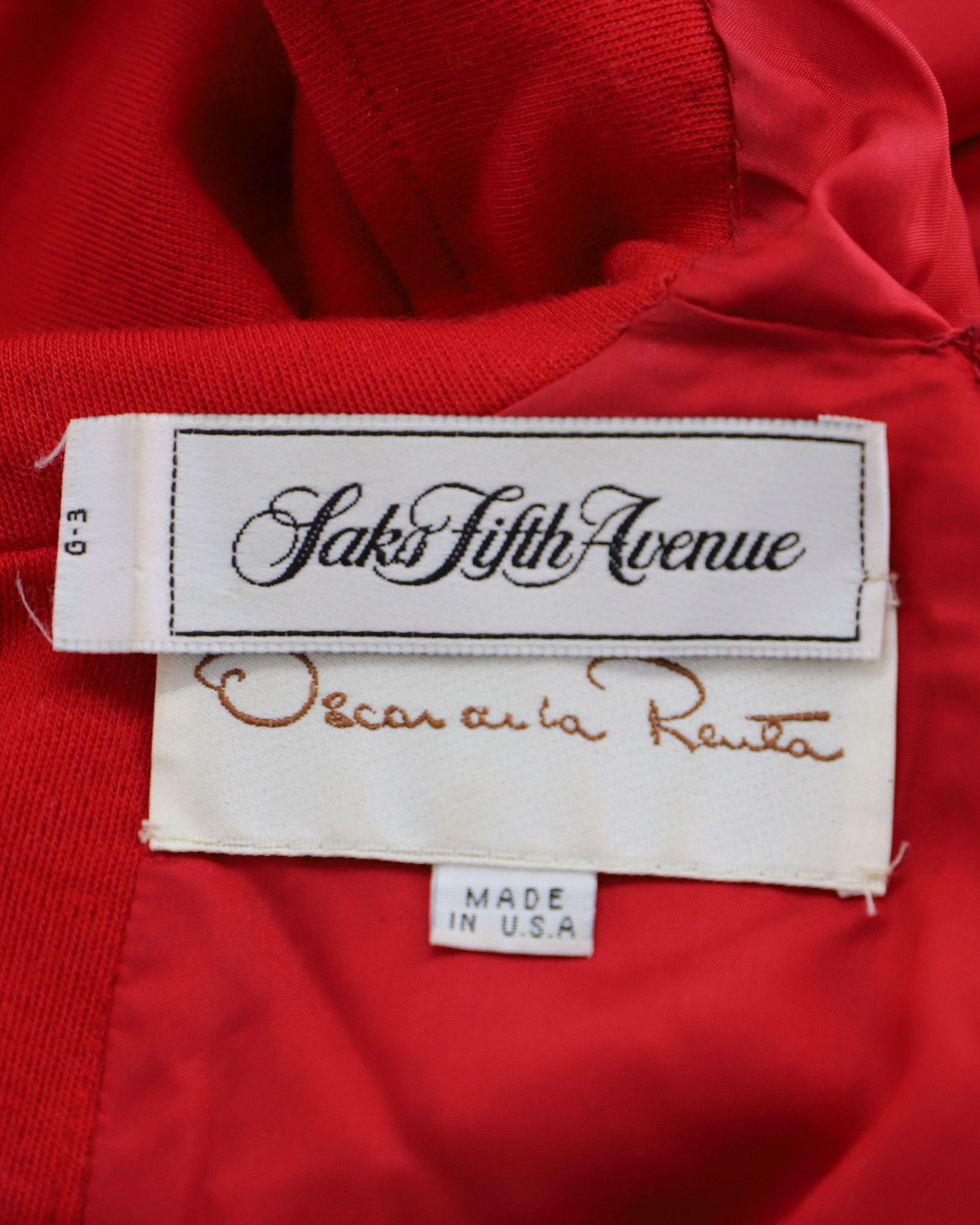 Oscar De La Renta Oscar De La Renta Long Sleeve Buttoned Midi Dress in Red Woo Size XS / US 0-2 / IT 36-38 - 4 Thumbnail
