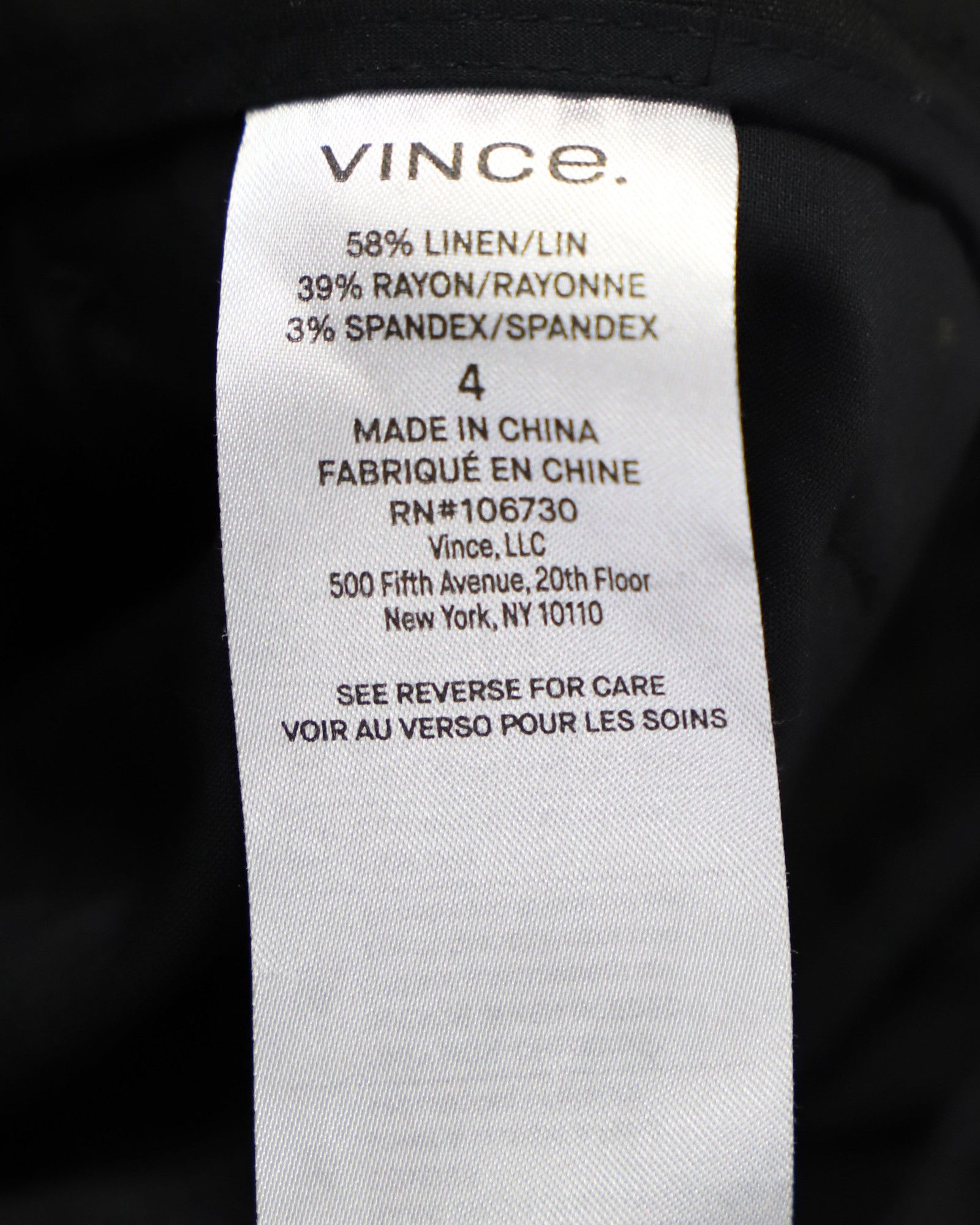 Vince Vince Cargo Pants in Black Linen Size 27" / US 4 / IT 40 - 4 Thumbnail