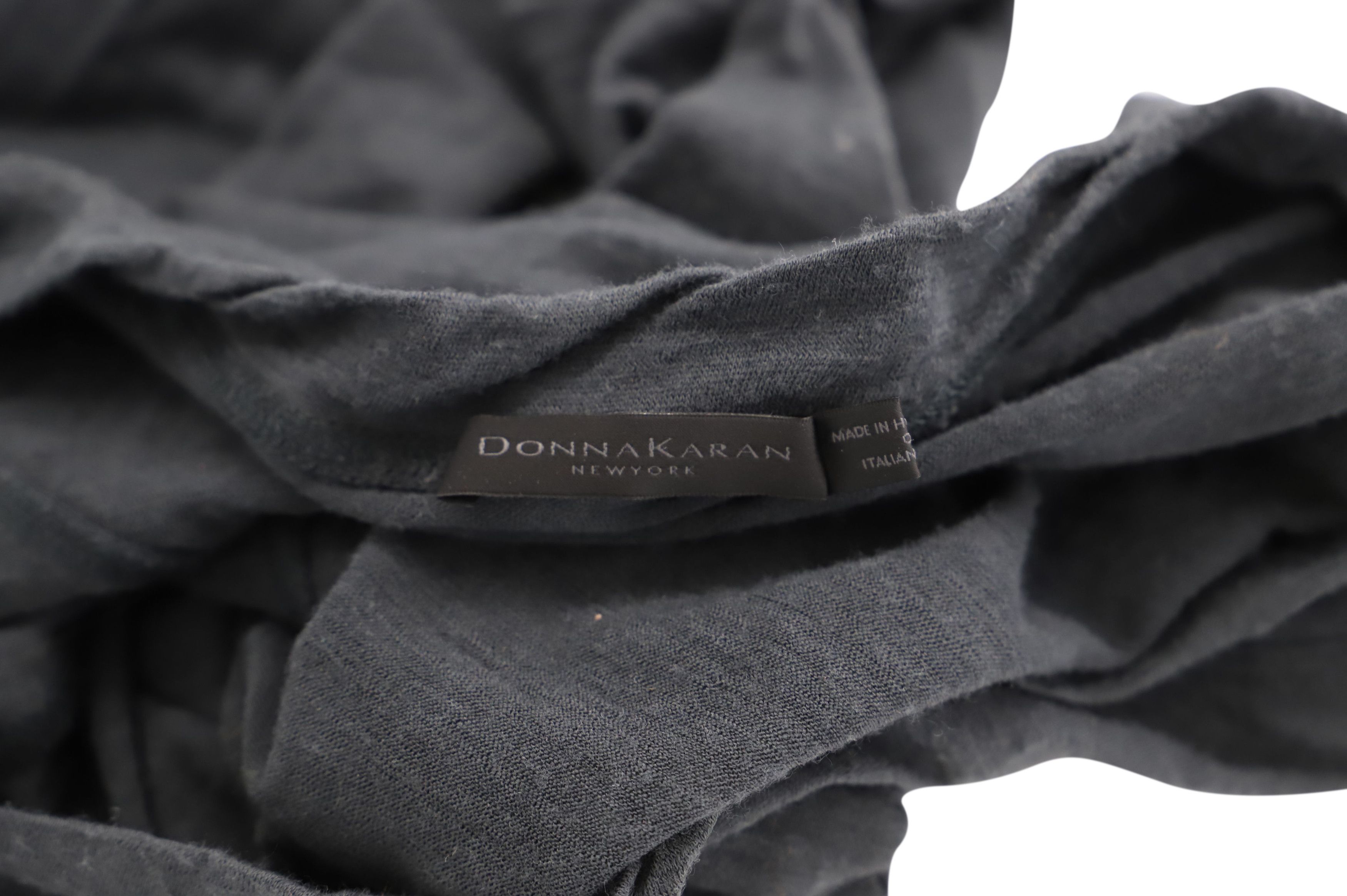 Donna Karan Donna Karan Scoop Neck Long Sleeves Top in Dark Gray Wool Size S / US 4 / IT 40 - 5 Thumbnail