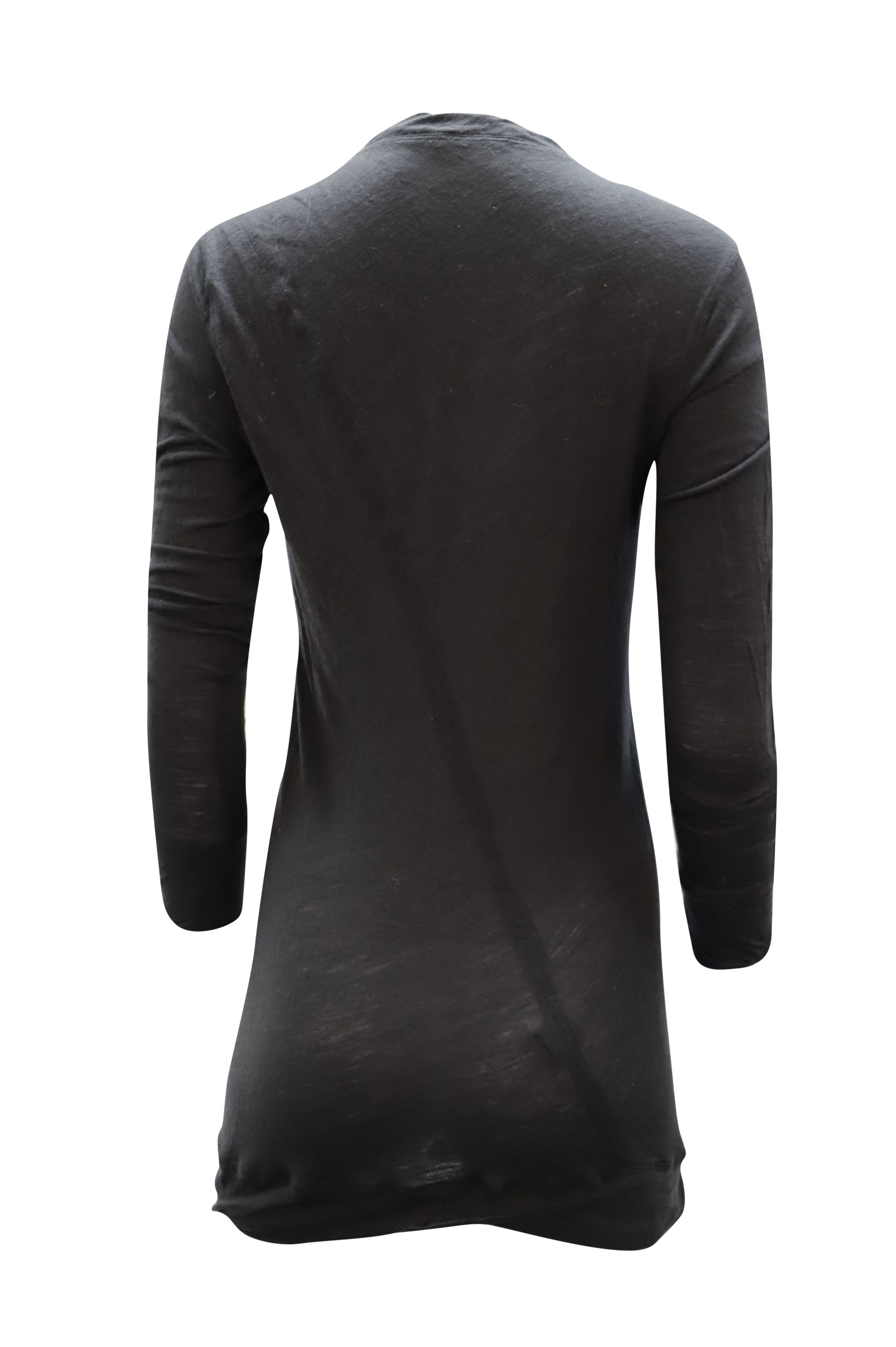 Donna Karan Donna Karan Scoop Neck Long Sleeves Top in Dark Gray Wool Size S / US 4 / IT 40 - 2 Thumbnail