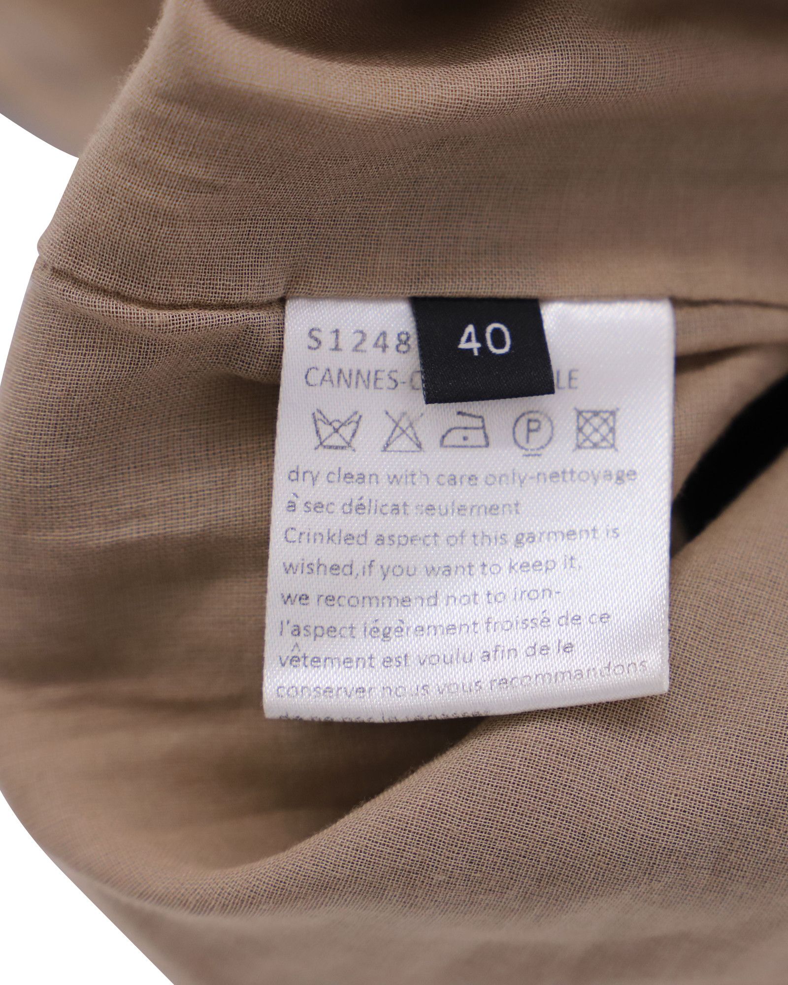 Joseph Joseph Long Sleeve Knee Length Dress in Brown Cotton Size XXS / US 00 / IT 34 - 4 Thumbnail