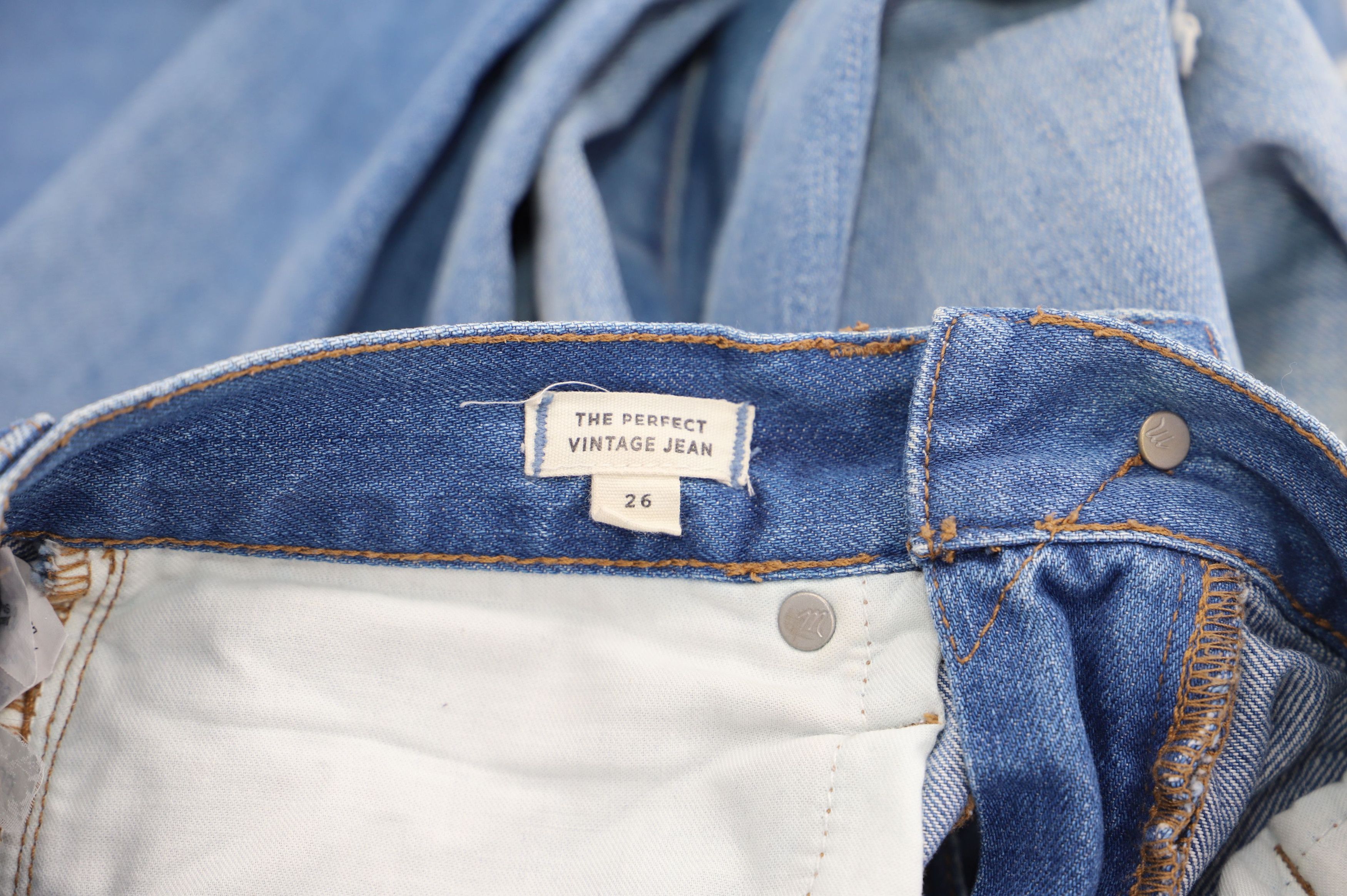 Madewell Madewell The Perfect Vintage Jeans in Blue Cotton Denim Size 25" / US 0 / IT 36 - 4 Thumbnail