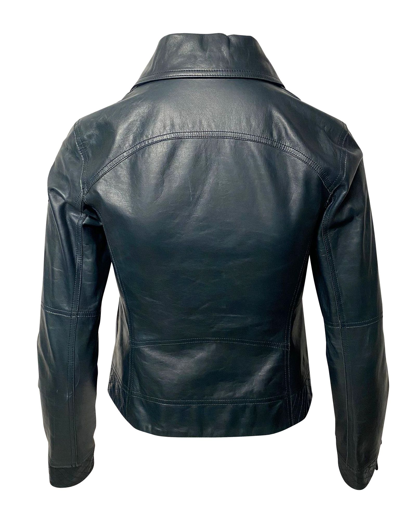 Chanel Chanel Motor Jacket in Green Leather Size XS / US 0-2 / IT 36-38 - 2 Thumbnail