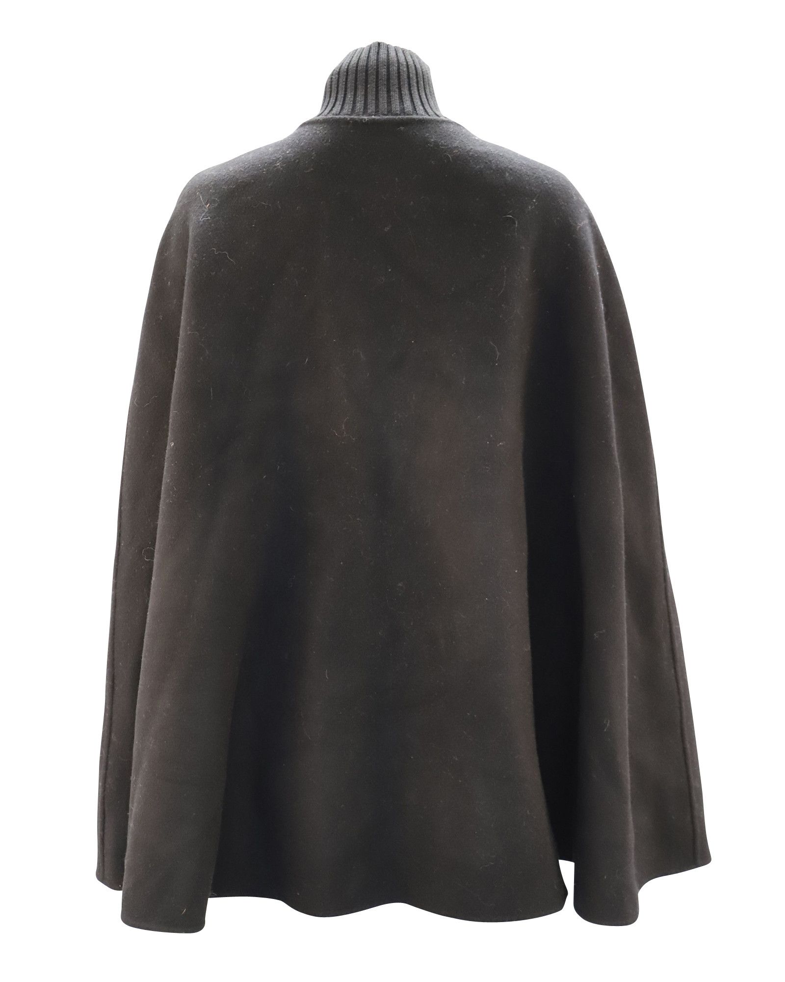 Sandro Sandro Paris Zip Cape Jacket in Black Wool Size XS / US 0-2 / IT 36-38 - 2 Thumbnail